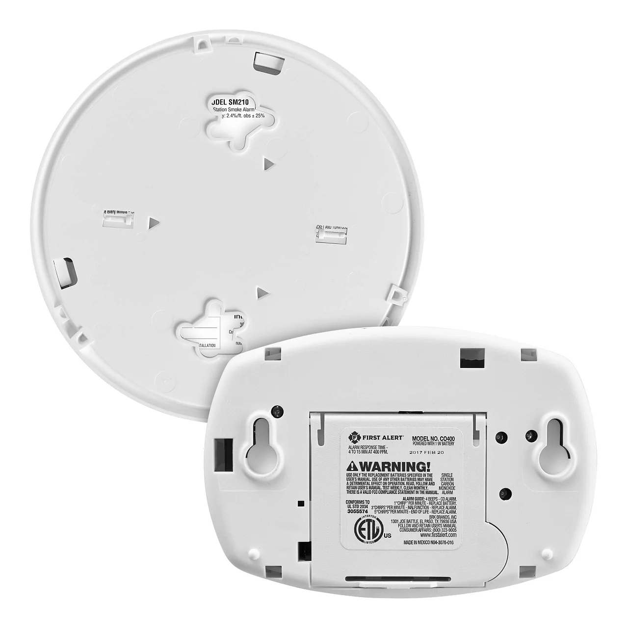 First Alert Battery-Powered Photoelectric Smoke and Carbon Monoxide Combination Pack