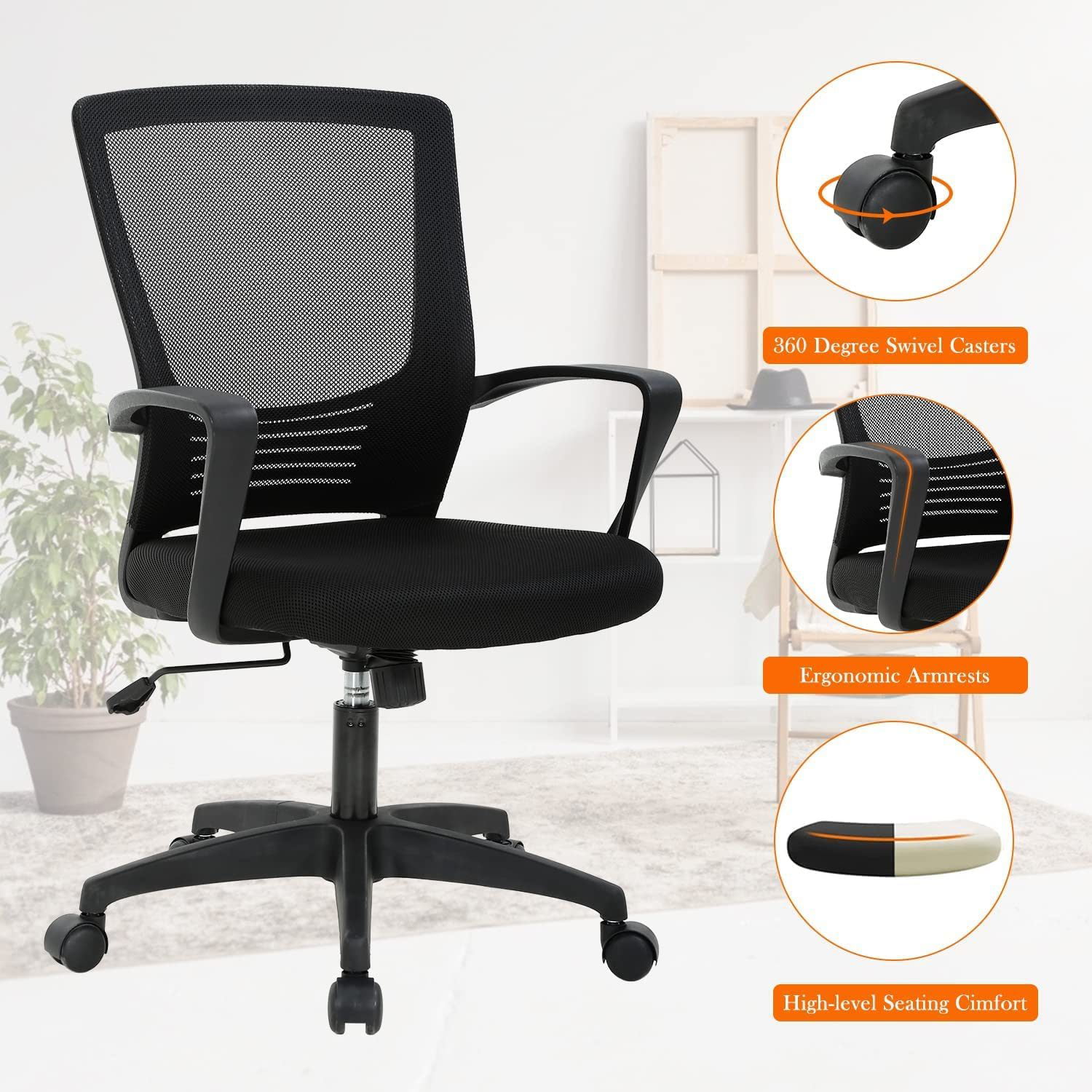 Office Chair Ergonomic Computer Chair Mesh Desk Chair Swivel Chairs