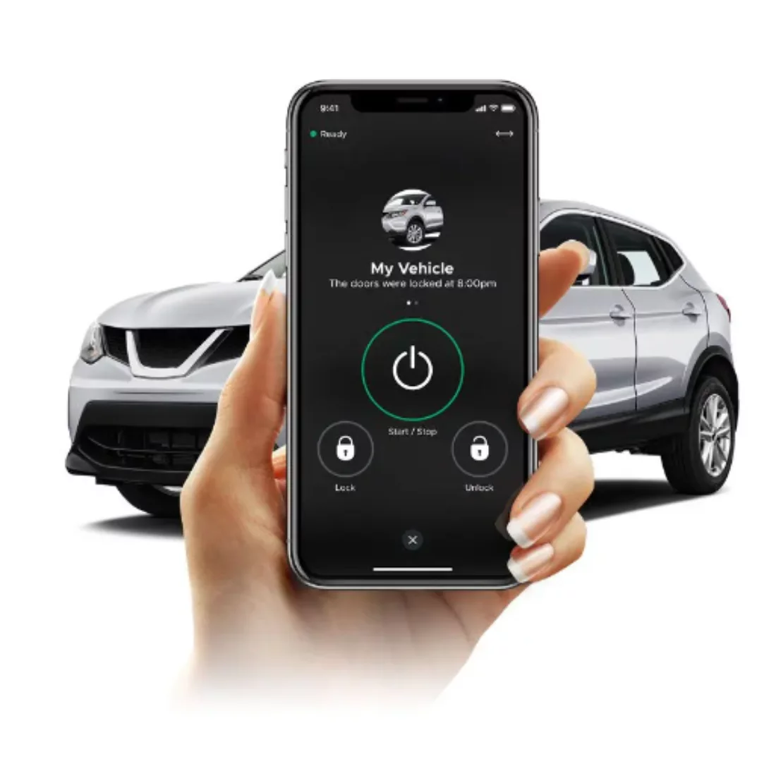 Compustar CSX2WQ900-A Security 5-Button 2-Way 3000' Alarm Keyless System w Drone