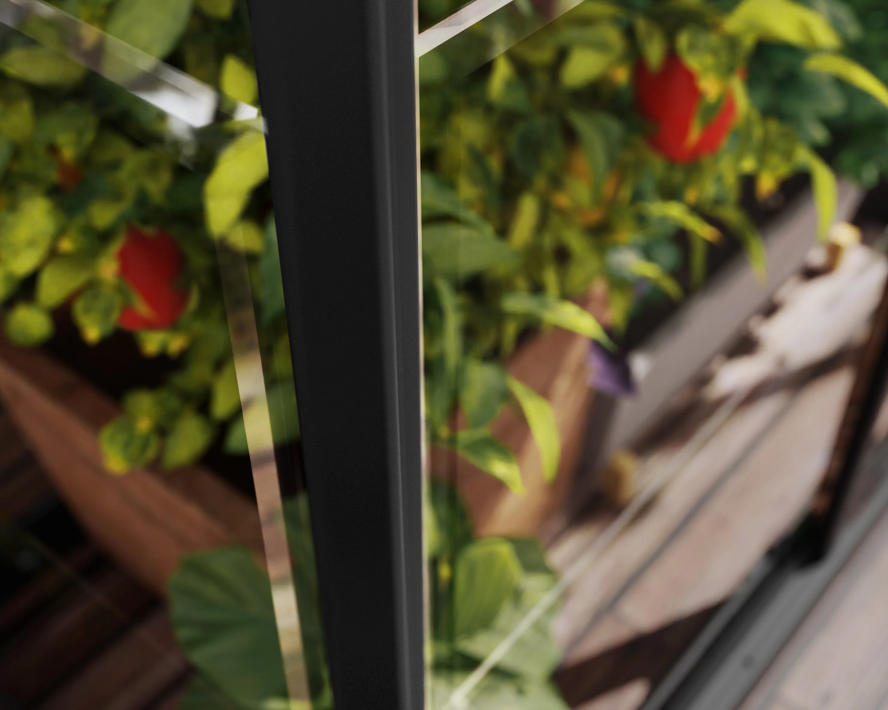 Palram - Canopia Ivy 4' x 2' Polycarbonate/Aluminum Mini Greenhouse - Black