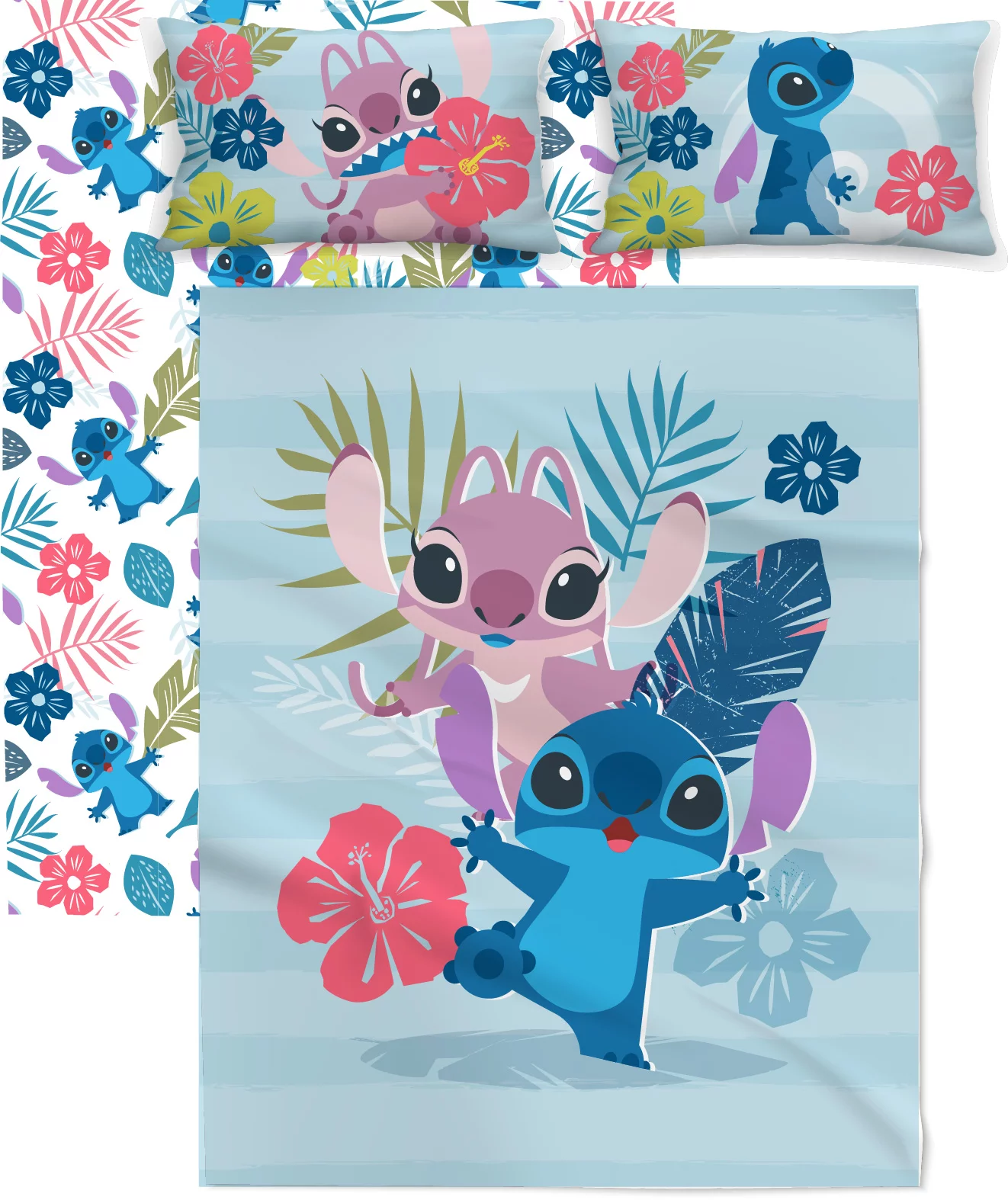 Lilo & Stitch 4 Piece Kids Multicolored Polyester Twin Bedding Set for Kids