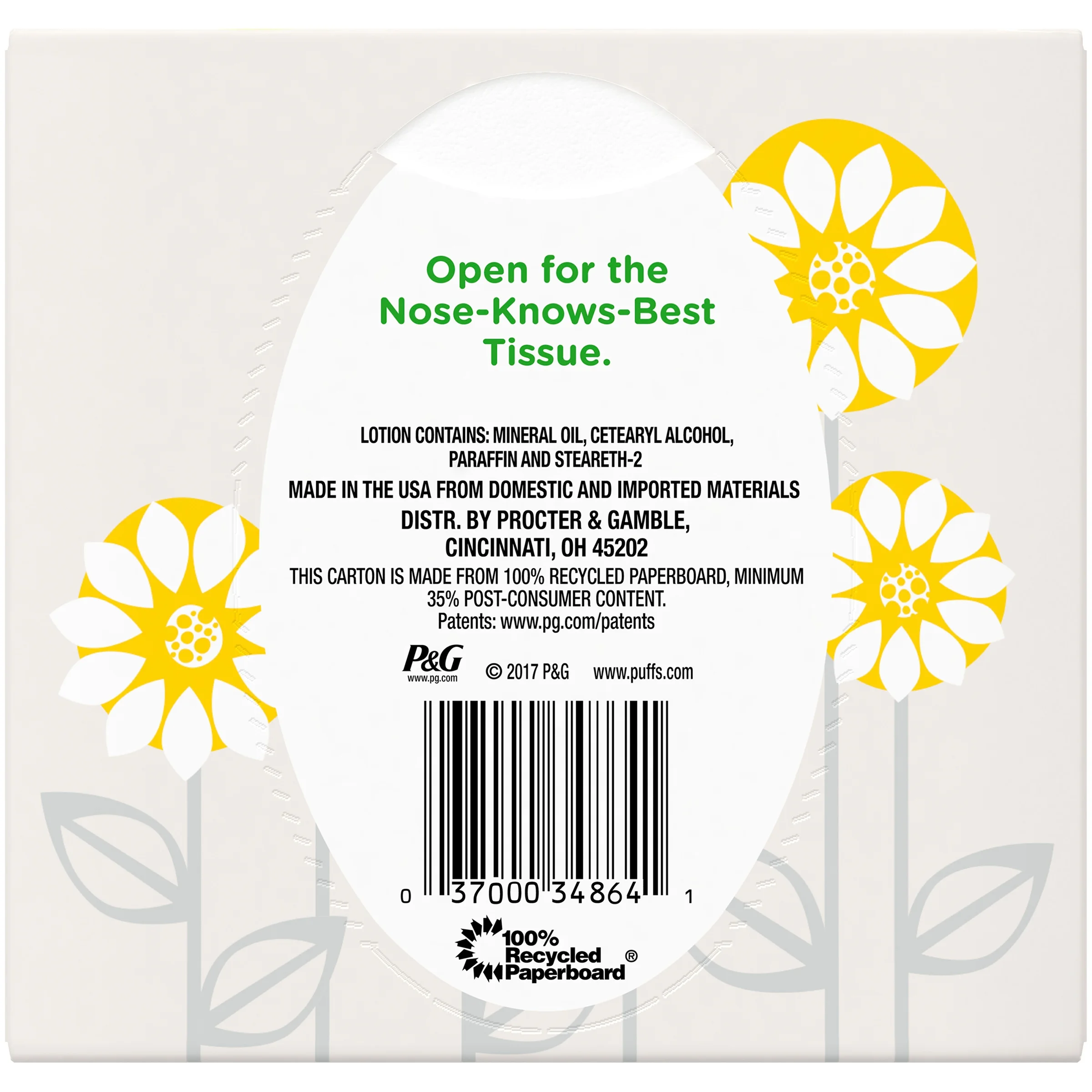 Puffs Plus Lotion Facial Tissues, 1 Cube Box, 56 tissues per cube