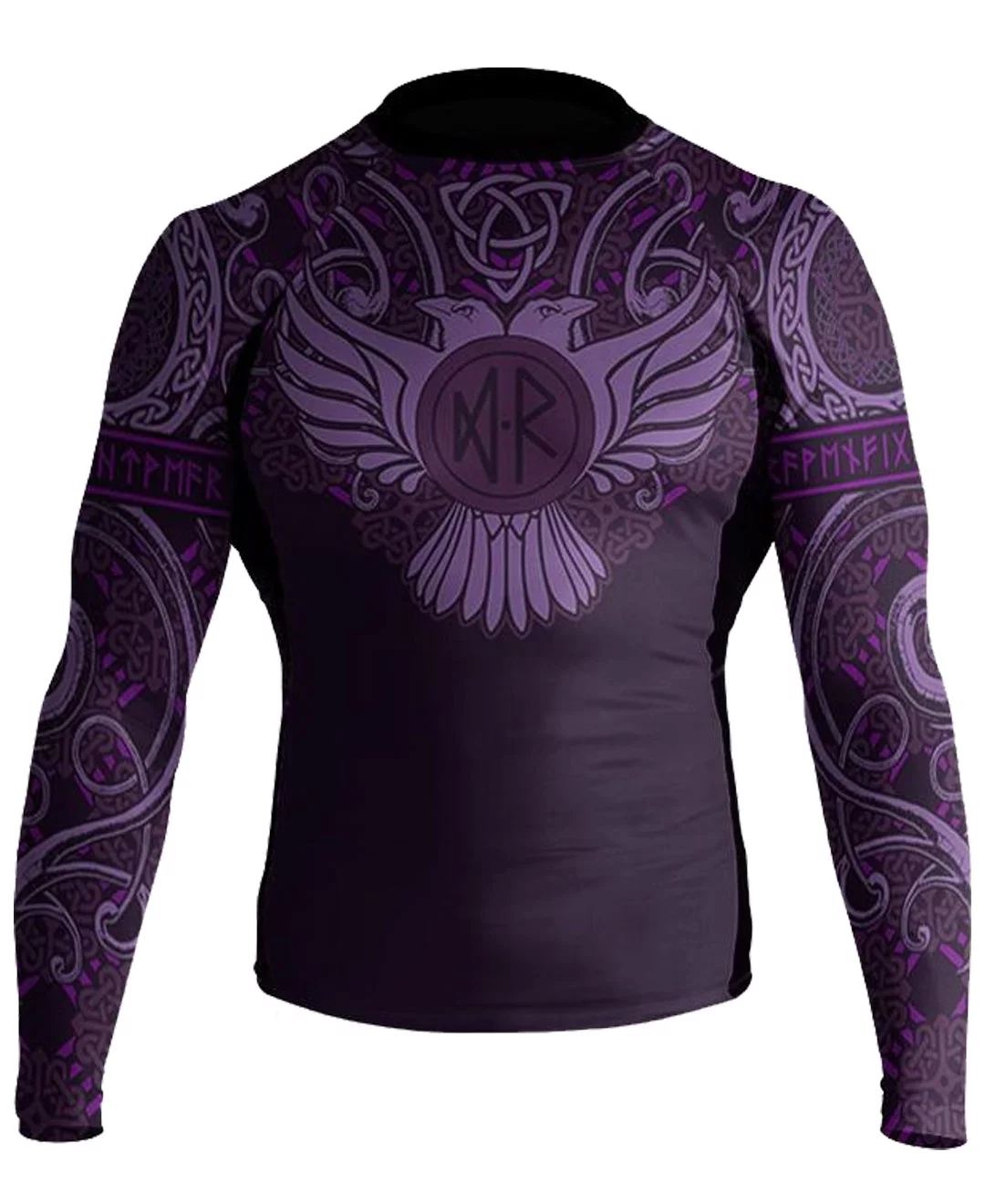 Men's Nordic Purple IBJJF Approved MMA Rash Guard Large