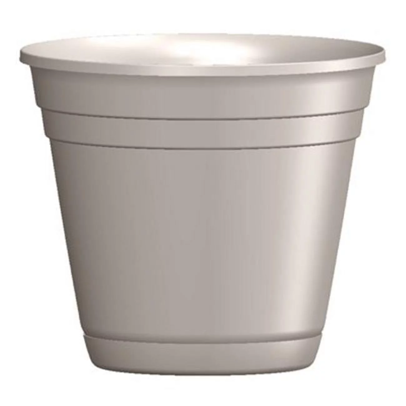 Southern Patio RN0412TA Riverland Planter With Saucer, Taupe Resin, 4 In. - Quantity 12