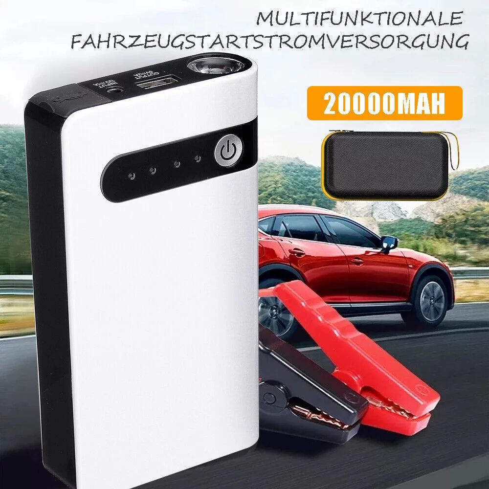 3 IN 1 Car Jump Starter 20000mAh Booster Jumper Box Power Bank Battery Charger