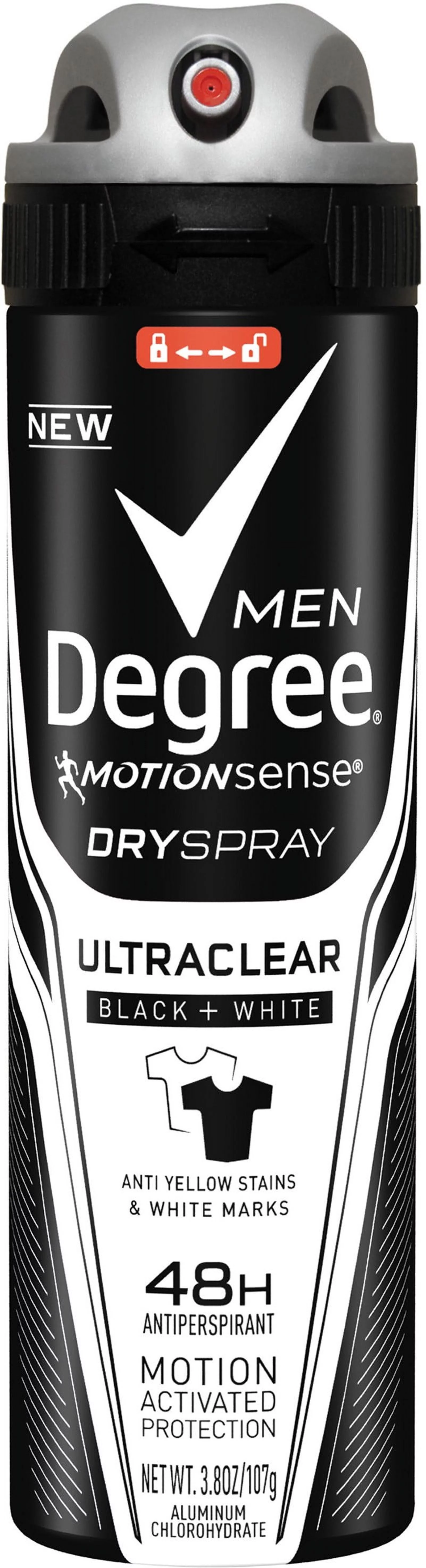 Degree Ultraclear Men Antiperspirant Dry Spray, Black/White 3.8 oz (Pack of 3)