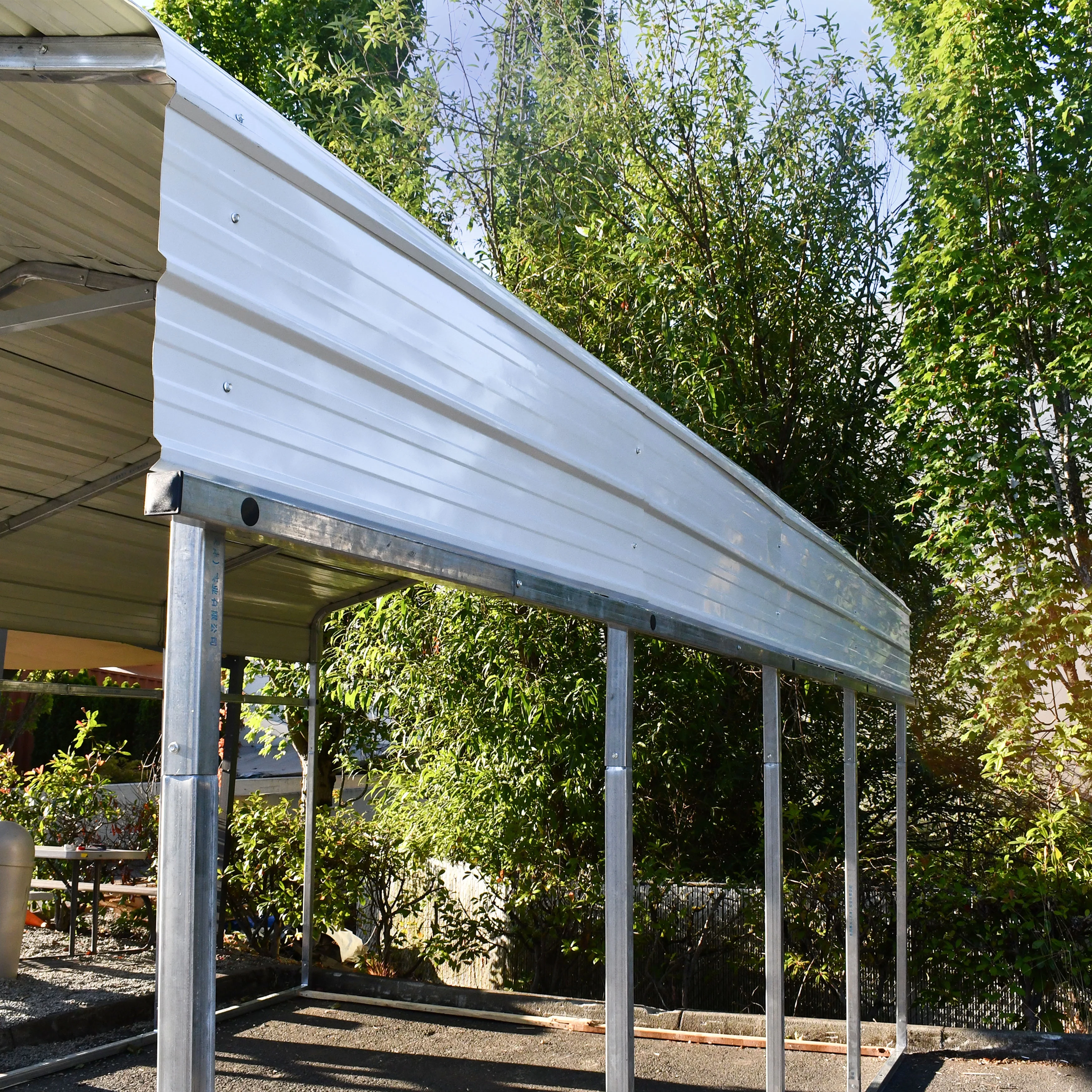 ALEKO CPM12X23WH Galvanized Steel Carport and Canopy Shelter - 12 x 23 Feet - White