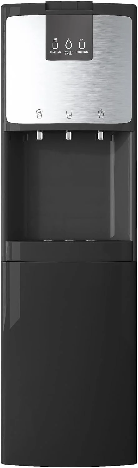 AUCHI Bottom Loading Water Dispenser with 3 Temperature Settings-Hot, Cold, Room Water,Stainless Steel Self-Cleaning Water Cooler,for 3 or 5 Gallon Bottles,with Child Safety Lock&Anti-Scalding Design