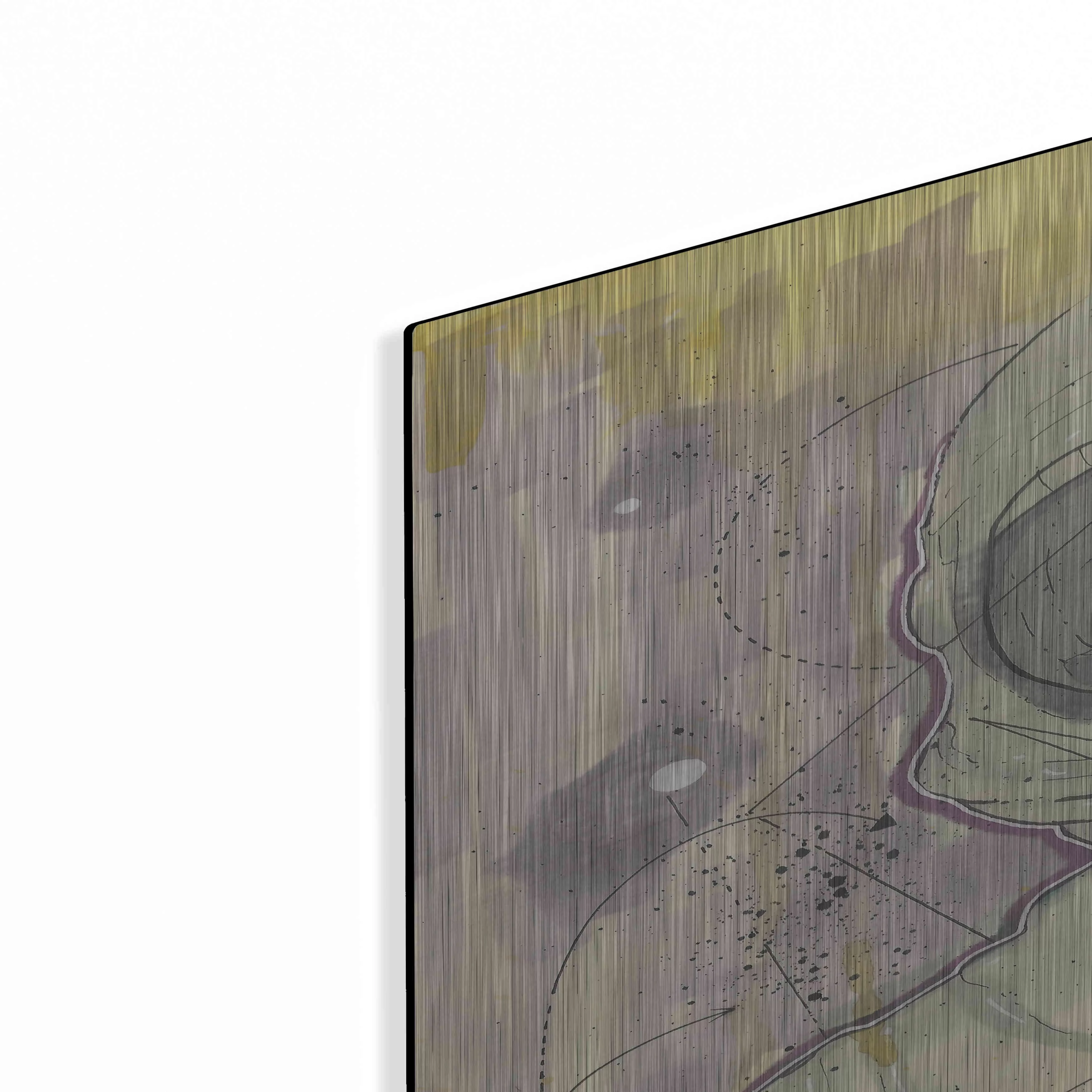 Luxe Metal Art 'Space Queen Gold' by Craig Snodgrass, Metal Wall Art, 24