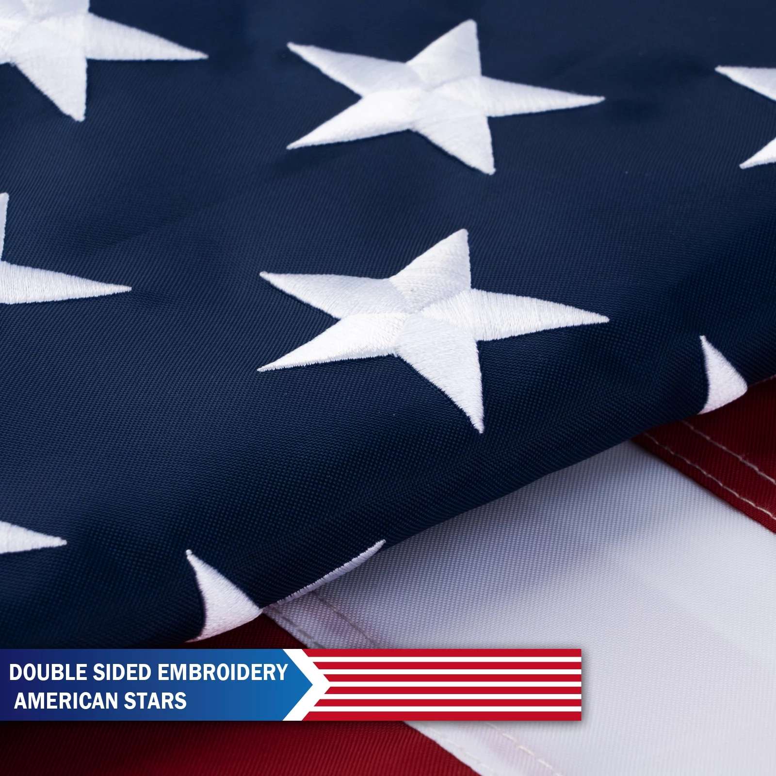 TOPFLAGS Premium American Flag 5x8 Outdoor, Heavy Duty 210D Nylon US Flag, Strongest Longest Lasting with Embroidered Stars/Sewn Stripes/Brass Grommets