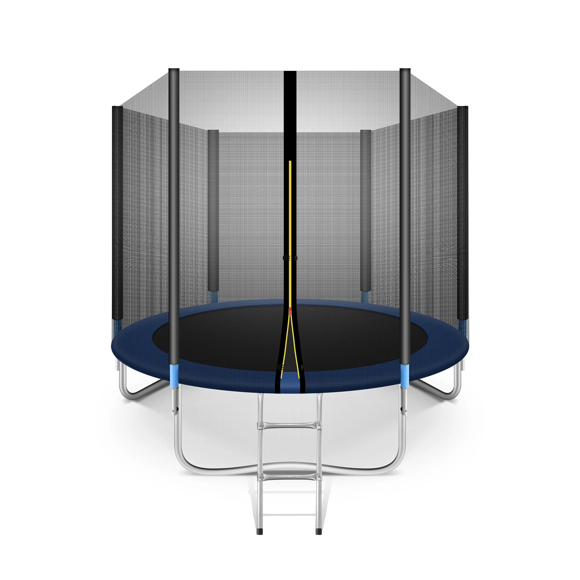 8ft Trampoline with Safety Enclosure Net and Ladder, Recreational Trampoline Combo for Jumping