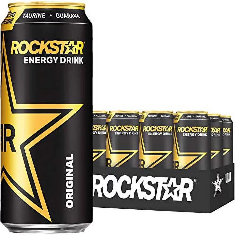 Rockstar Energy Drink, Original, 16oz Cans (12 Pack) (Packaging May Vary)