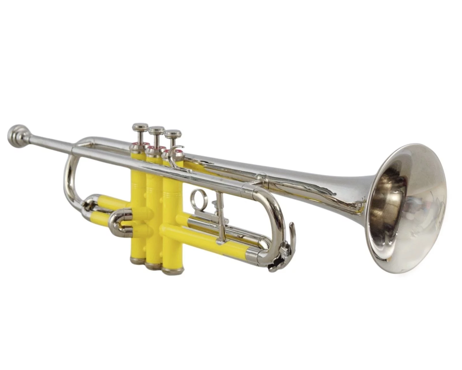Trumpet Yellow And Nickel Bb Pitch with Hard Case Bag and Mouthpiece