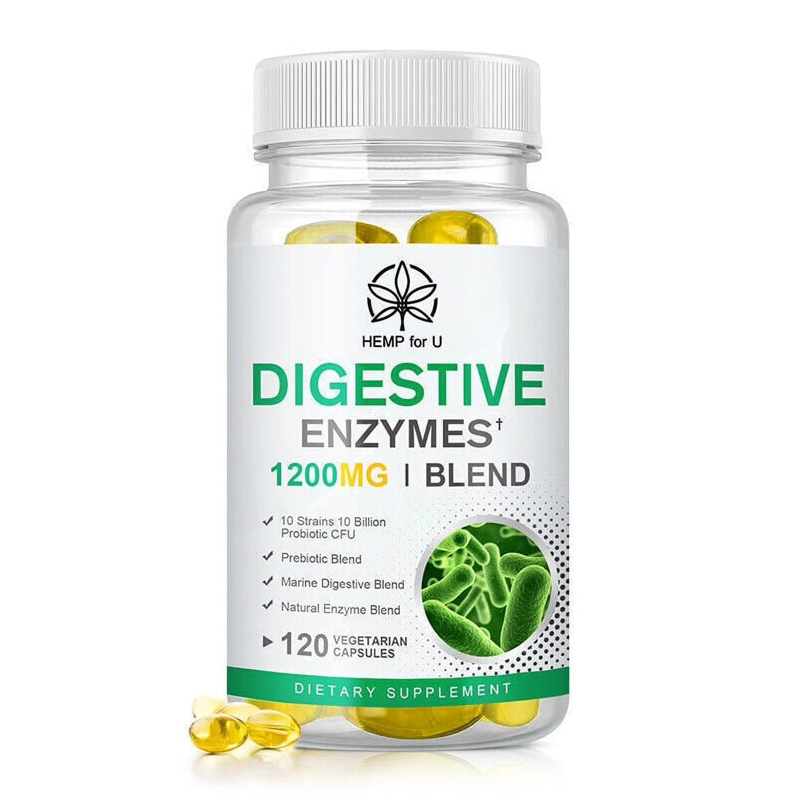 Digestive Enzymes Prebiotic & Probiotics Gas, Constipation & Bloating Relief 60 capsule