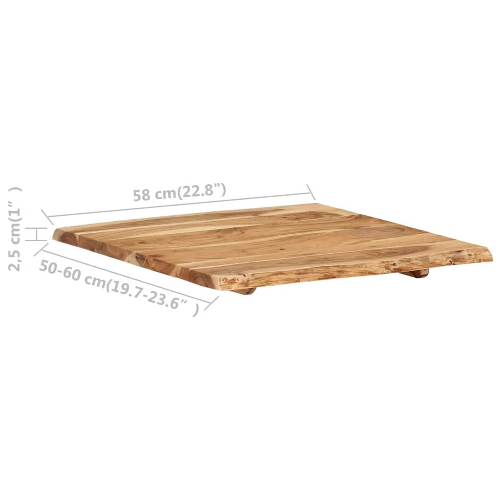 Andoer Table Solid Acacia Wood 22.8
