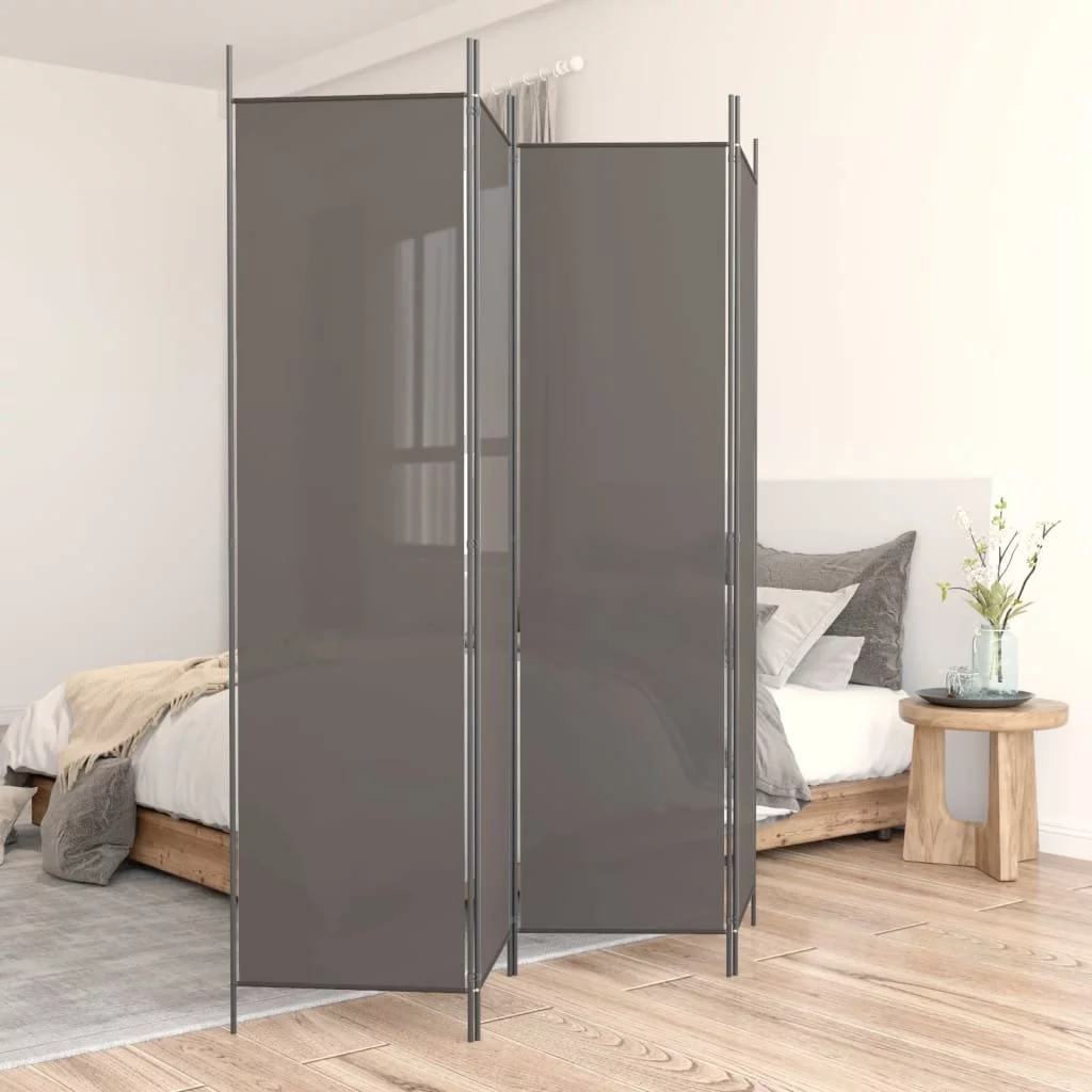 Anself 4-Panel Room Divider Anthracite 78.7