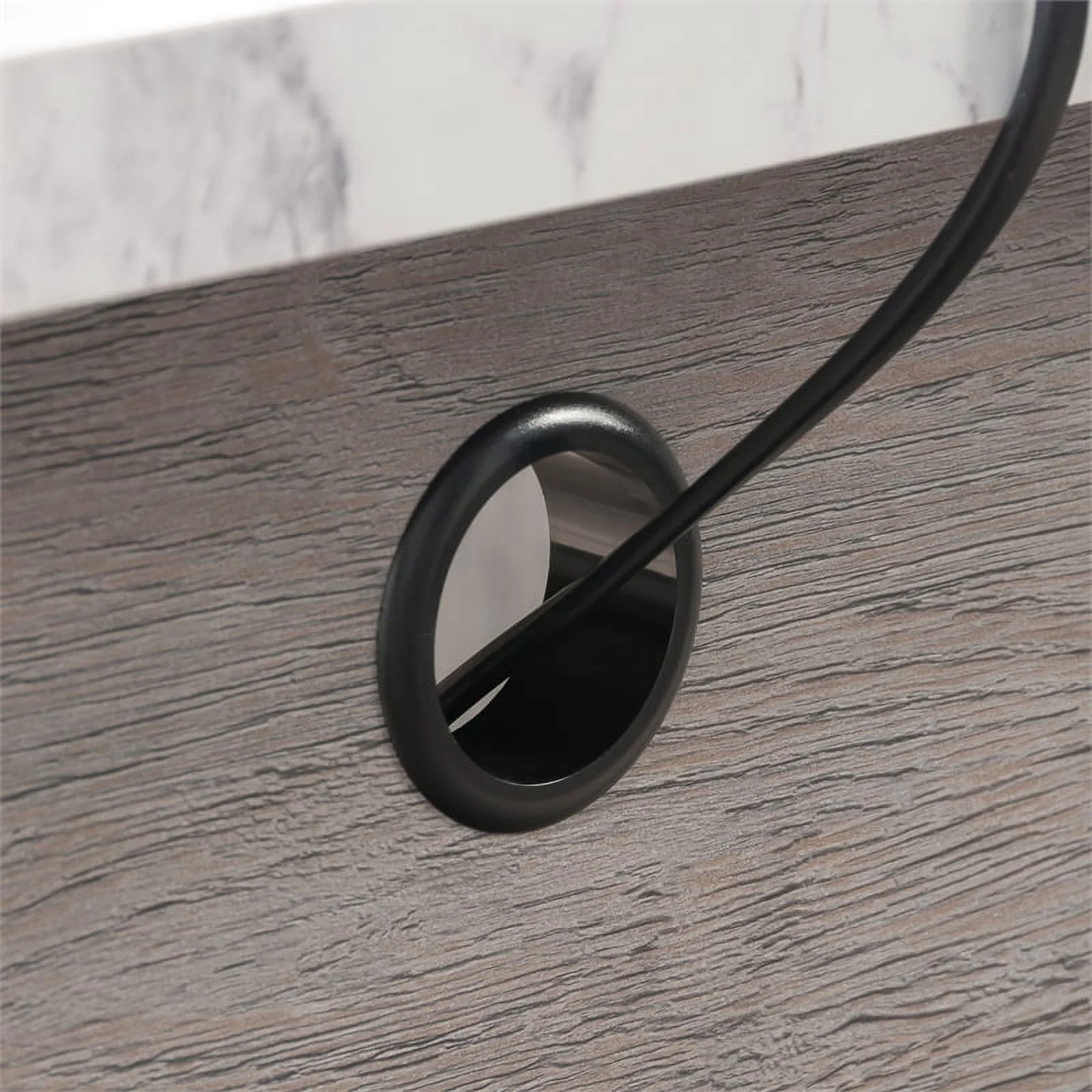 UrbanPro Modern Engineered Wood L-Shaped Desk in Ashen Oak Finish