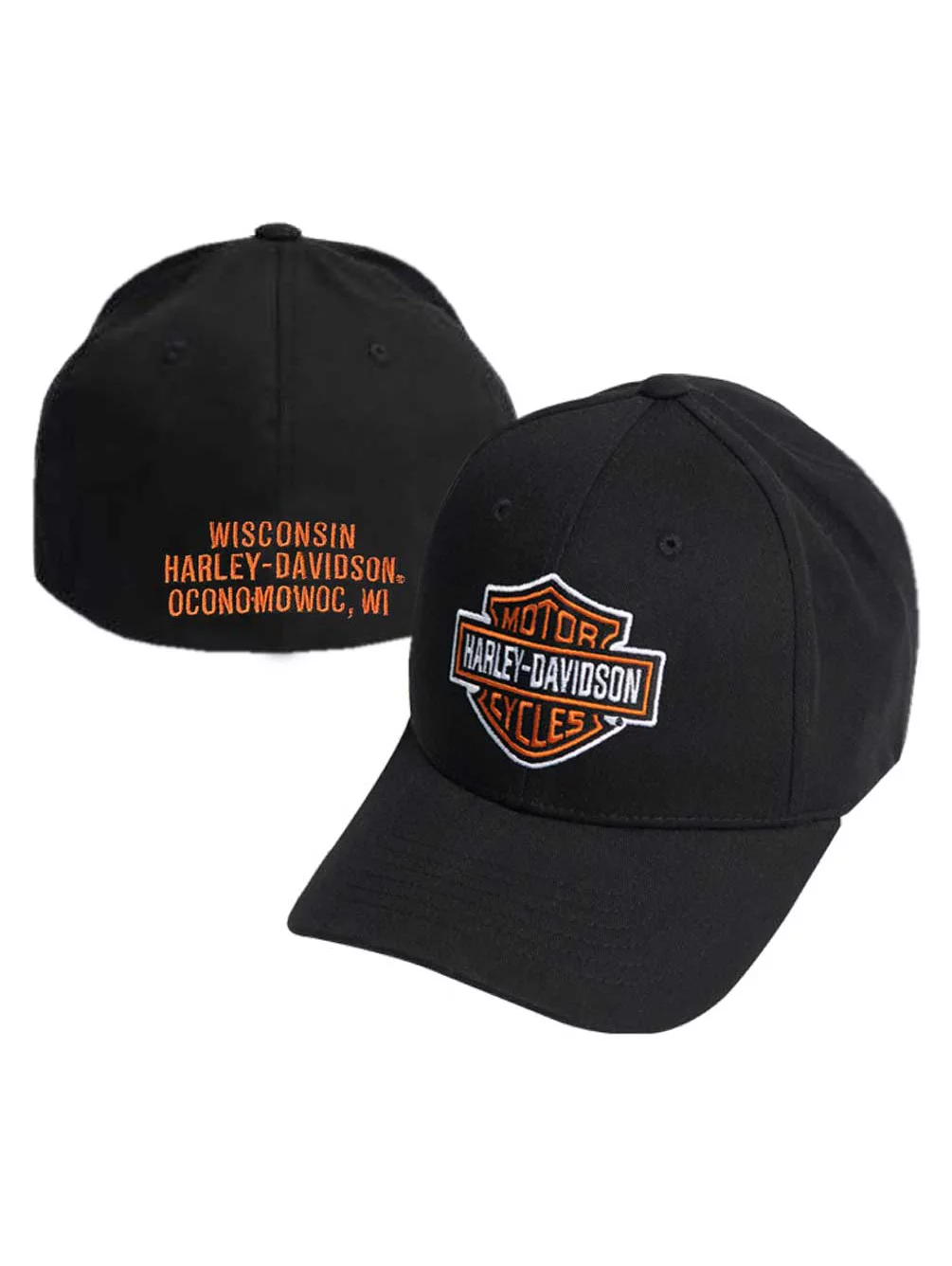 Harley-Davidson Men's Classic B&S Curved Bill Stretch Fit Baseball Cap (L/XL), Harley Davidson