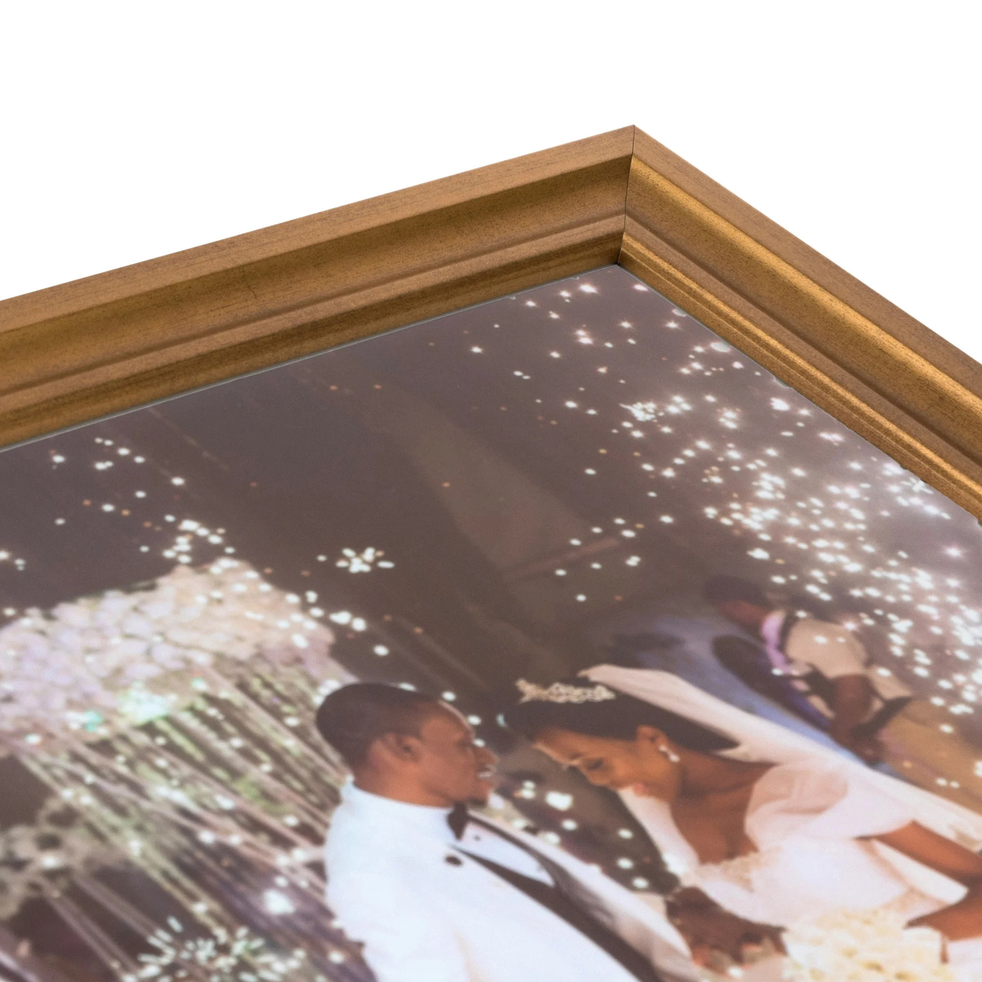 ArtToFrames 14x21 inch Muted Gold Glow Picture Frame, Gold MDF Poster Frame (4680)