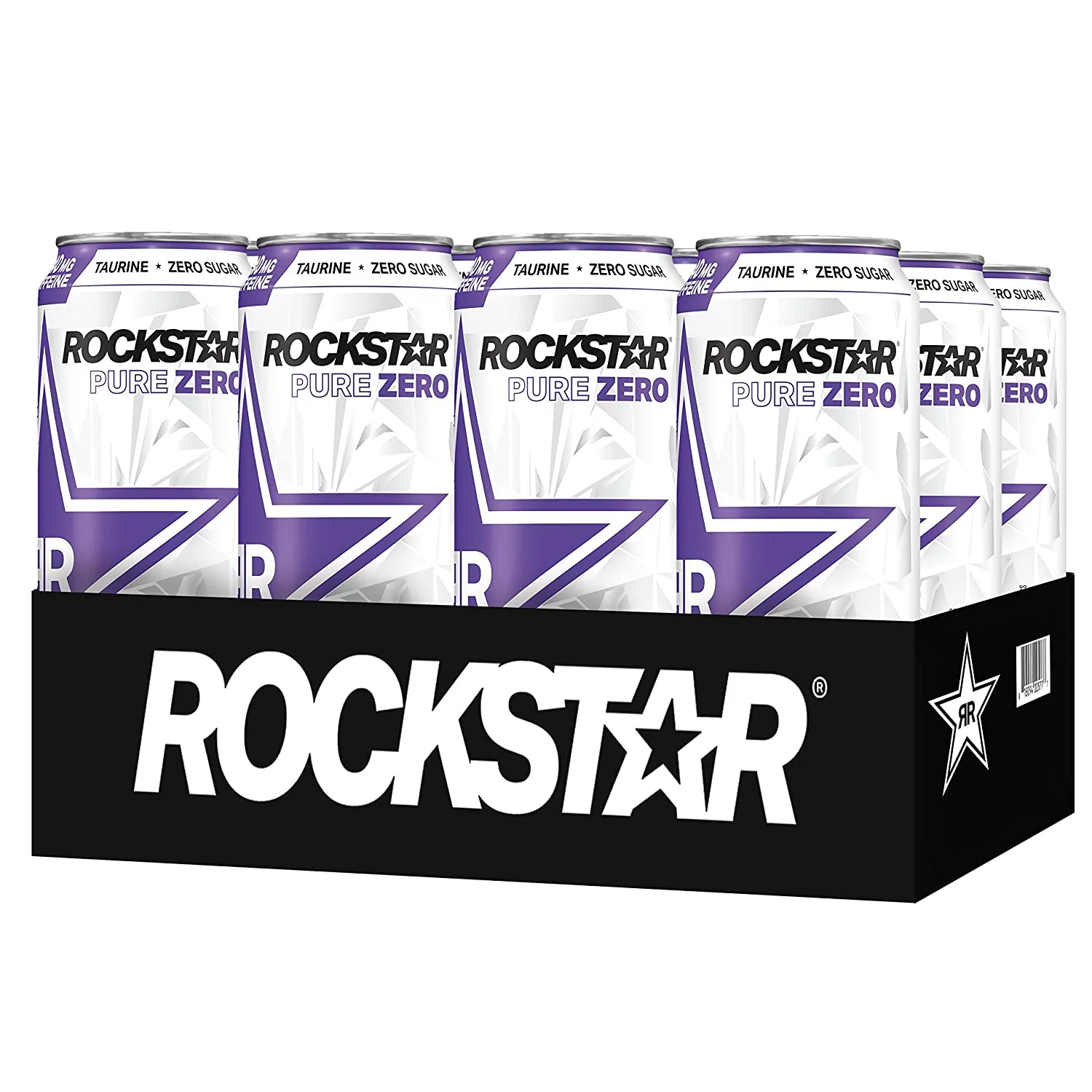 Rockstar Energy Drink Pure Zero Grape, 16oz Cans (12 Pack) (Packaging May Vary)
