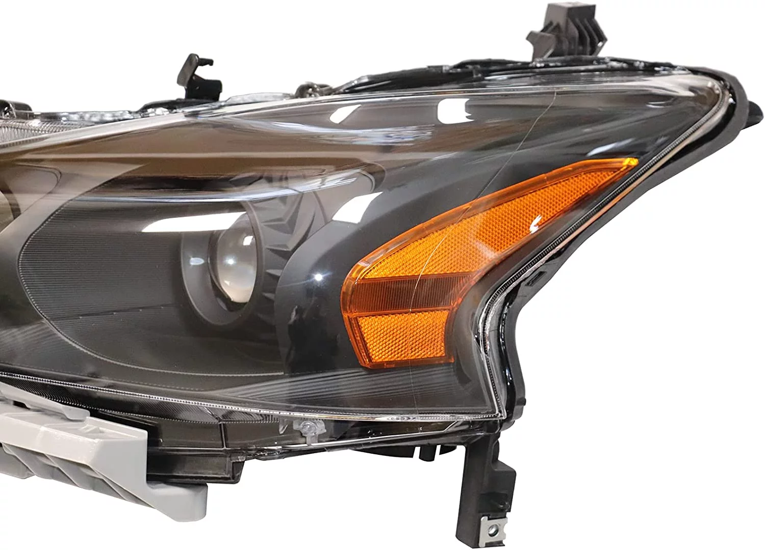 DENEST Black Housing Headlight Assembly Replacement Compatible with 2013 2014 2015 Altima Sedan Halogen Headlight NI2502208 NI2503208 - Passenger and Driver Side