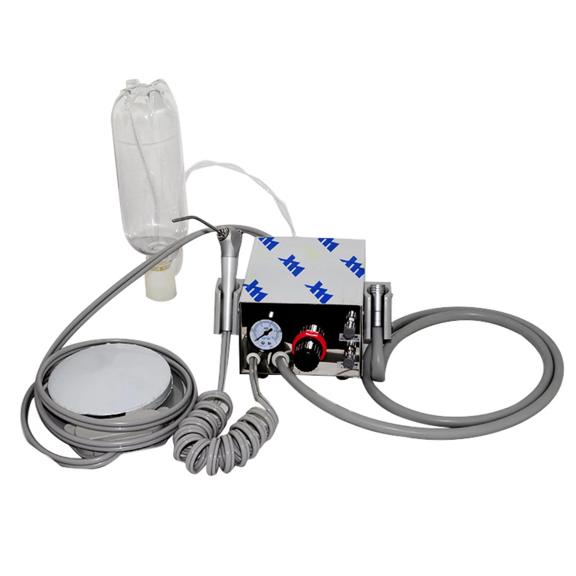 Portable Dental Turbine Unit with Handpiece & Water Bottle - Efficient Compressed Air Delivery, 3-Way Air Turbine - Enhanced Turbine Performance - Ideal for Dental Professionals
