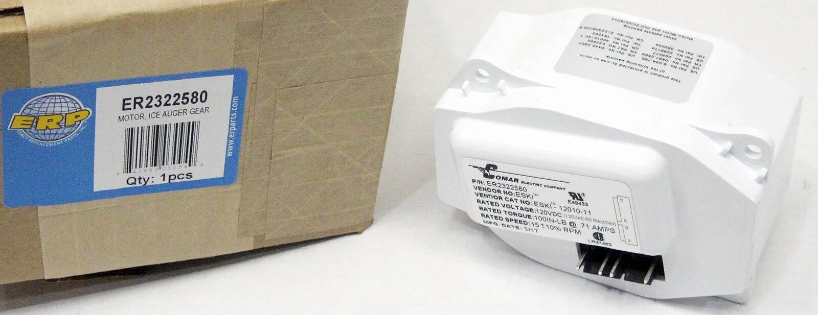 Refrigerator Ice Auger Gear Motor for Whirlpool W10822606 AP5985114 PS11723175