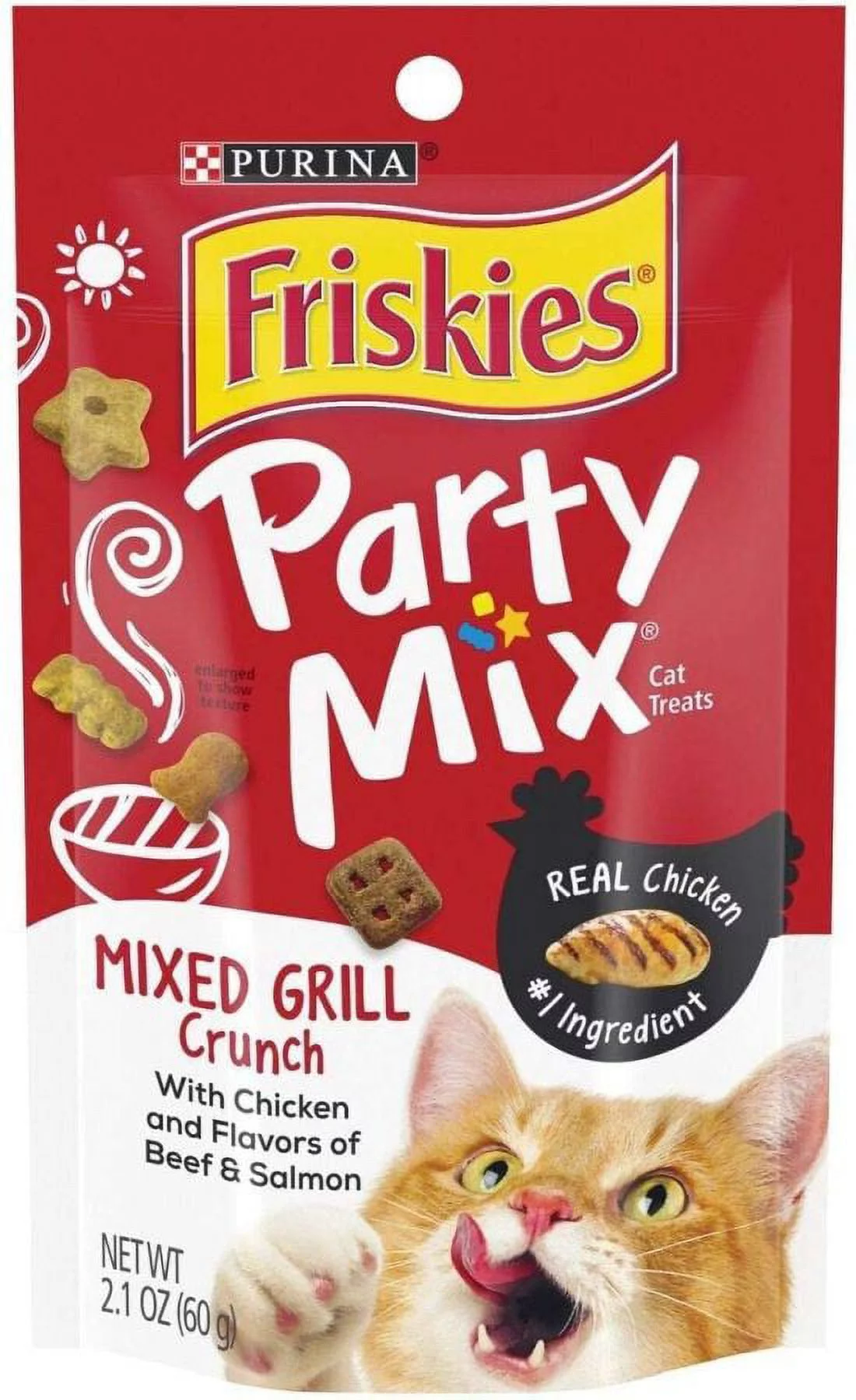 Friskies Party Mix Cat Treats - Mixed Grill Crunch [Cat, Cat Treats] 2.1 oz