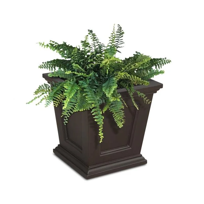 16 in. Fairfield Square Planter - Espresso