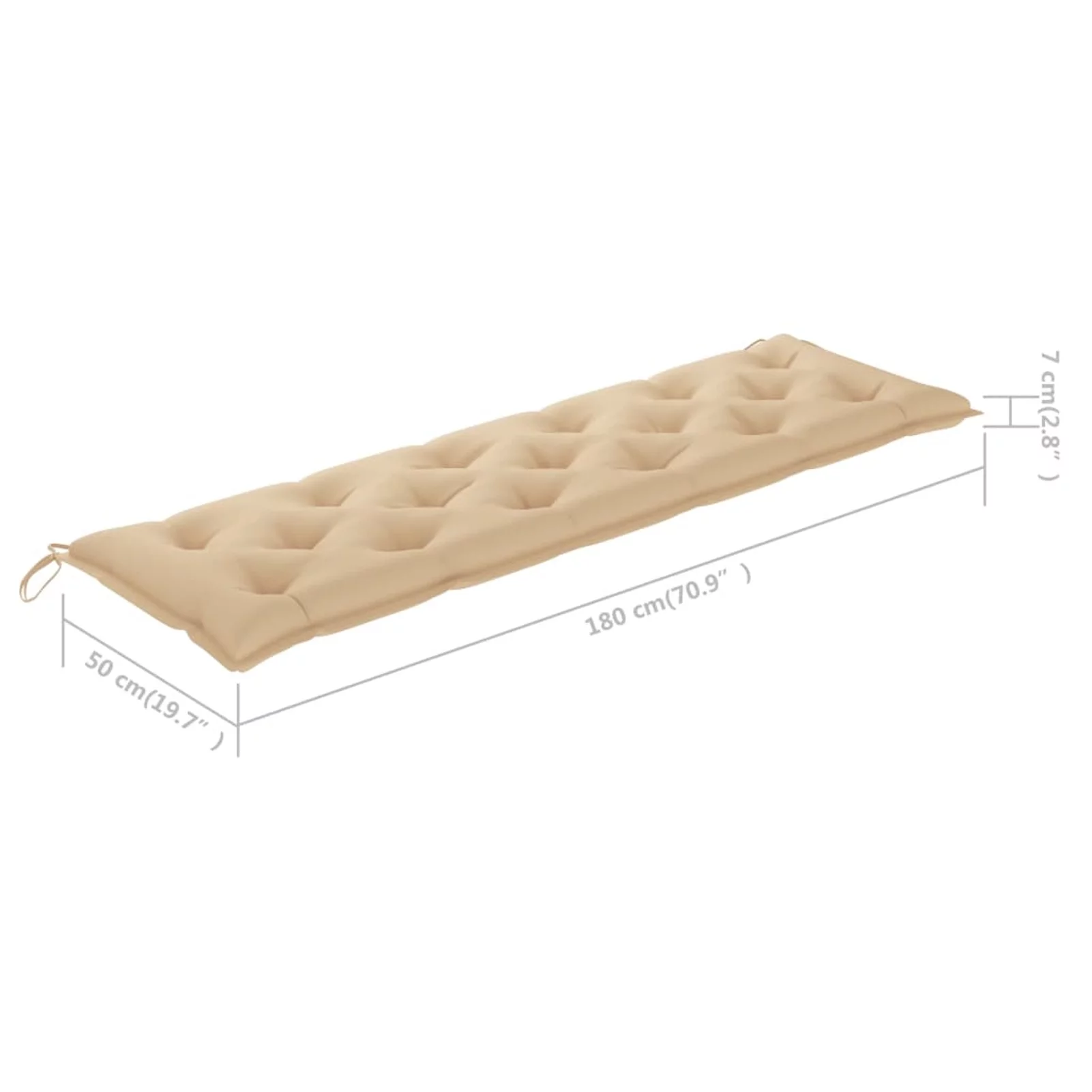 Suzicca Garden Bench Cushion Beige 70.9