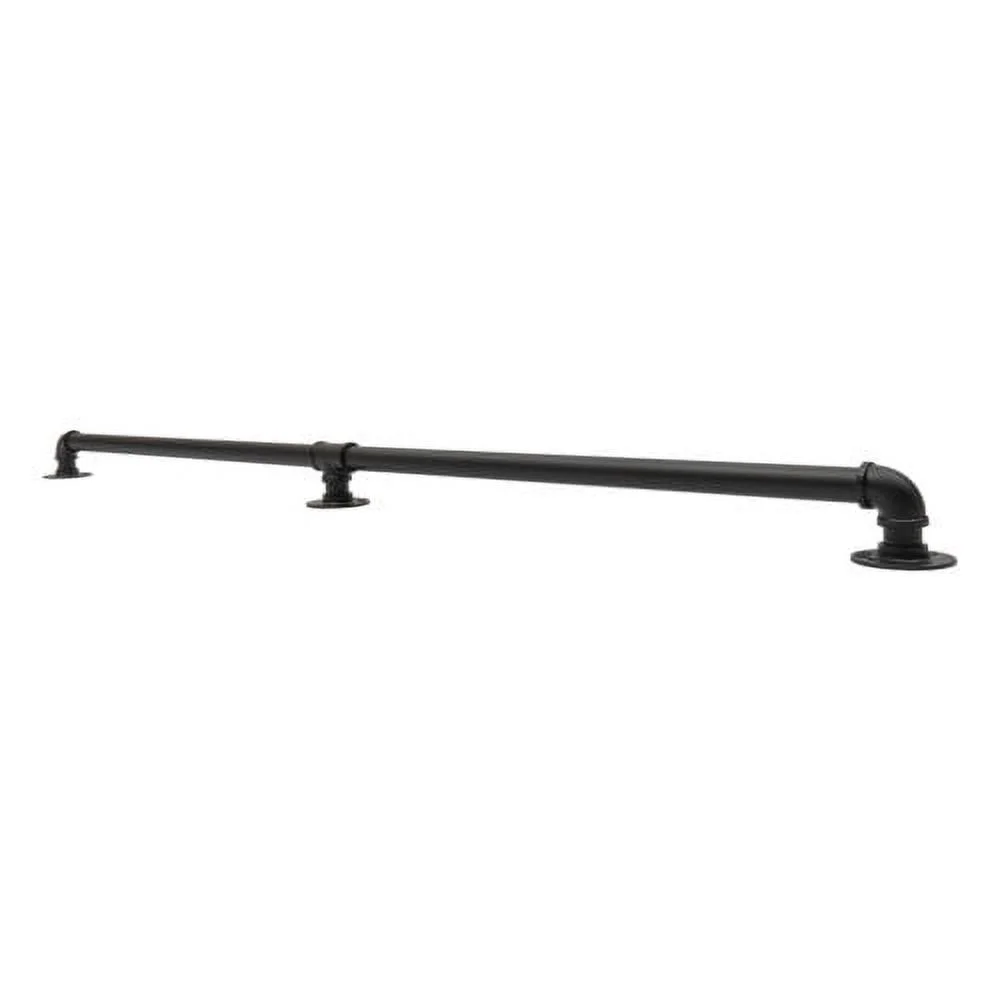 5ft Wall-mounted Handrail Stair Hand Rails Staircase Pipe Metal Handrail Black