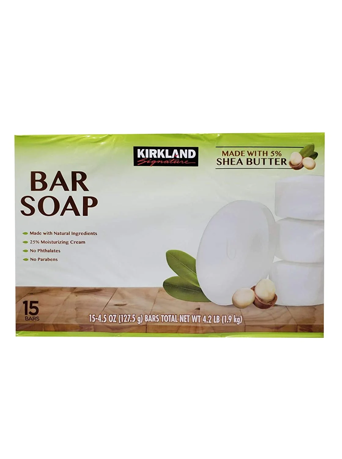 Bar soap made with 5% Shea Butter 15 bars 4.2 LB