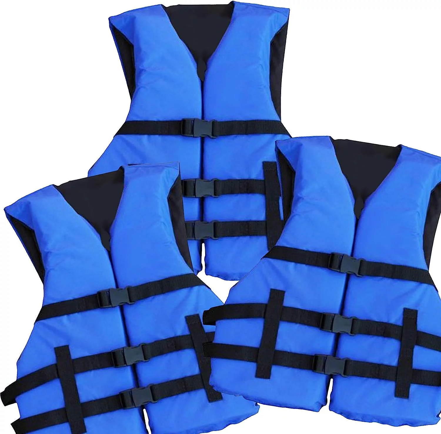 3 Pack Adult Life Jacket PFD USCG Type III Universal Boating Ski Vest New