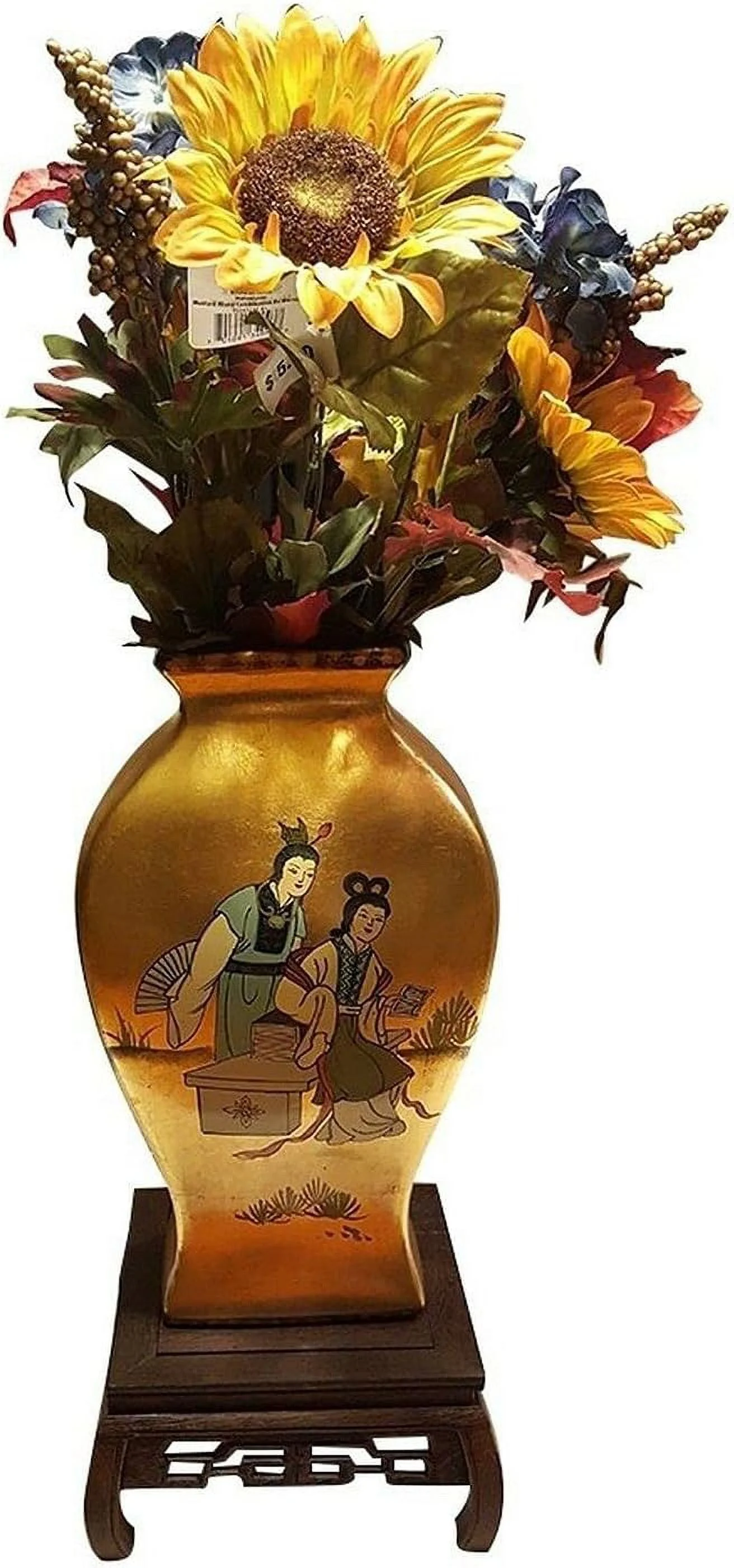 Beautiful Hand Craft Rosewood Oriental Vase Stand Square 7.5