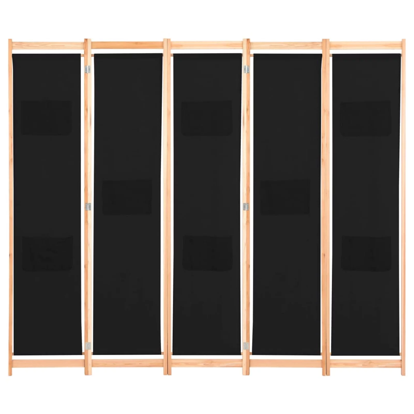 Anself 5-Panel Room Divider Folding Tall Freestanding Divider Wooden Frame with Fabric Covering Partition Room Privacy Screens for Bedroom Living Room Home Furniture 78.7
