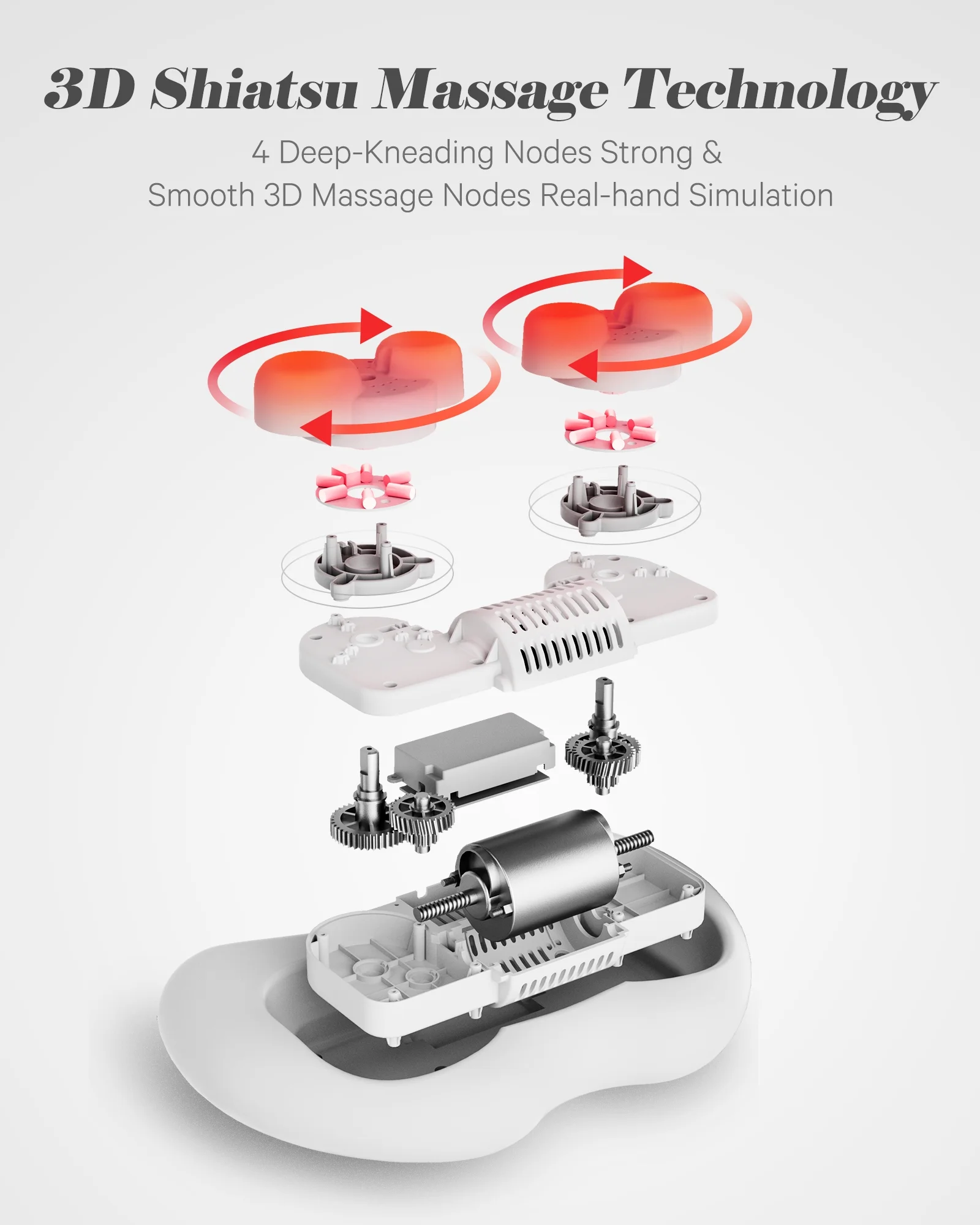 Naipo Shiatsu Neck Back Massager with Heat, Electric Massager Deep Tissue Kneading Massage to Relief Shoulder Muscles