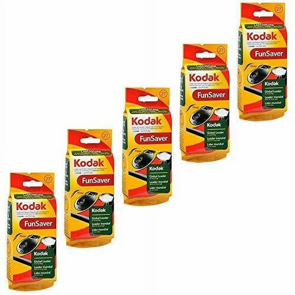 Kodak Fun Saver Single Use Camera 27 Exposures - 1 Each, Pack of 5