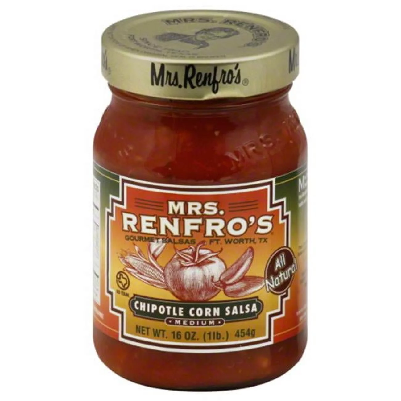 MRS RENFRO SALSA CHIPOTLE CORN-16 OZ -Pack of 6
