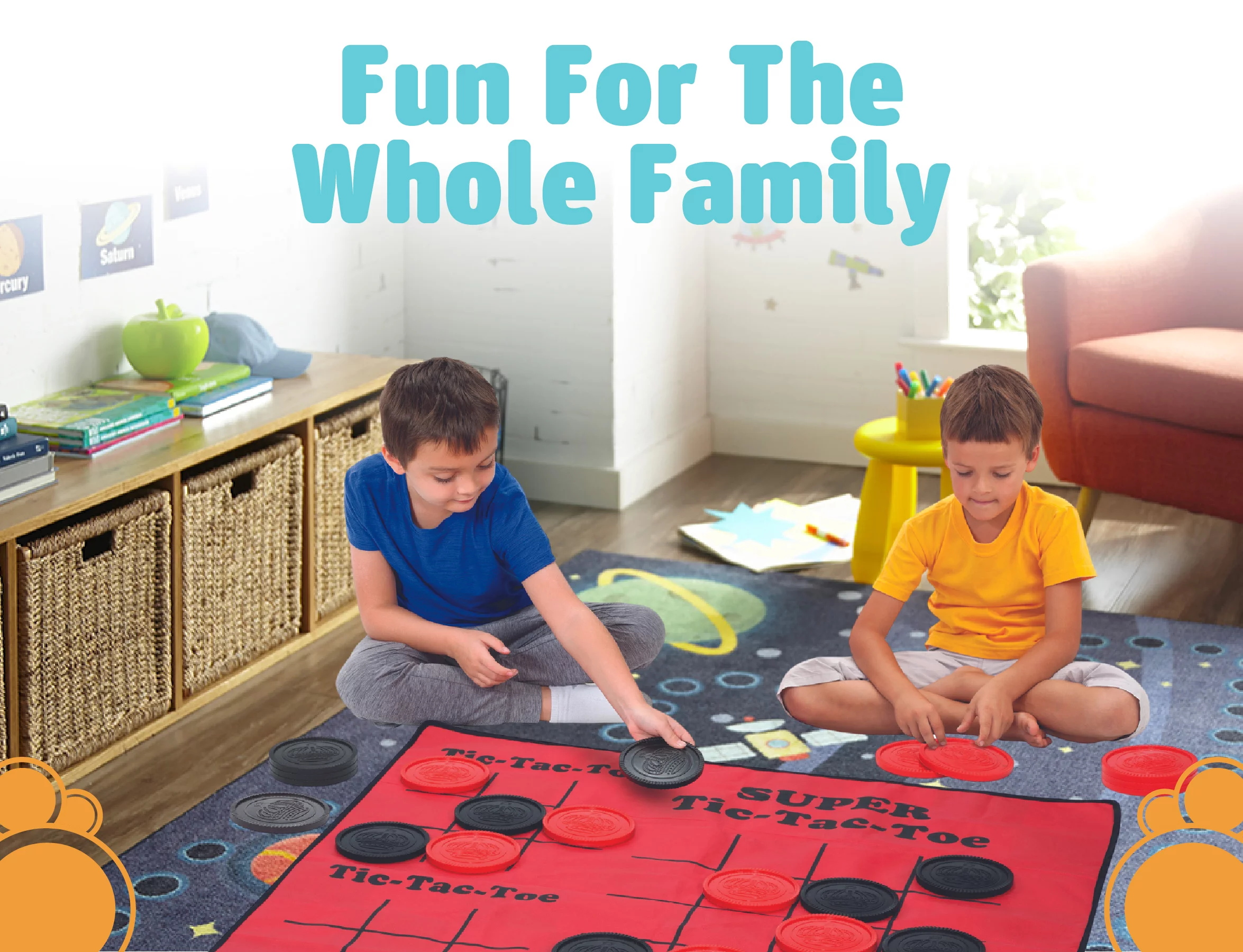 Etna 3-in-1 Giant Checkers & Tic Tac Toe Game Set