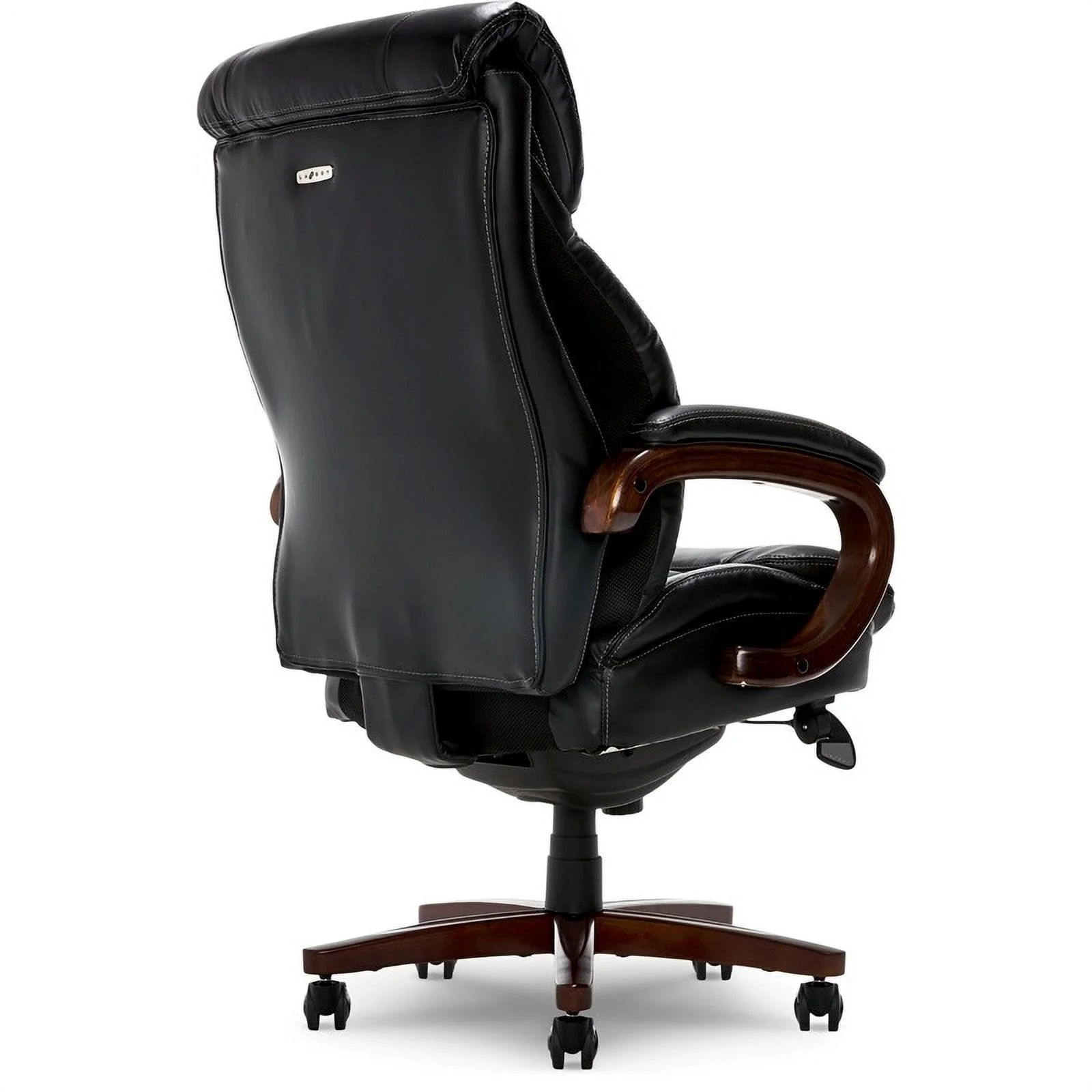 Scranton & Co Upholstered Modern Faux Leather Executive Office Chair in Black