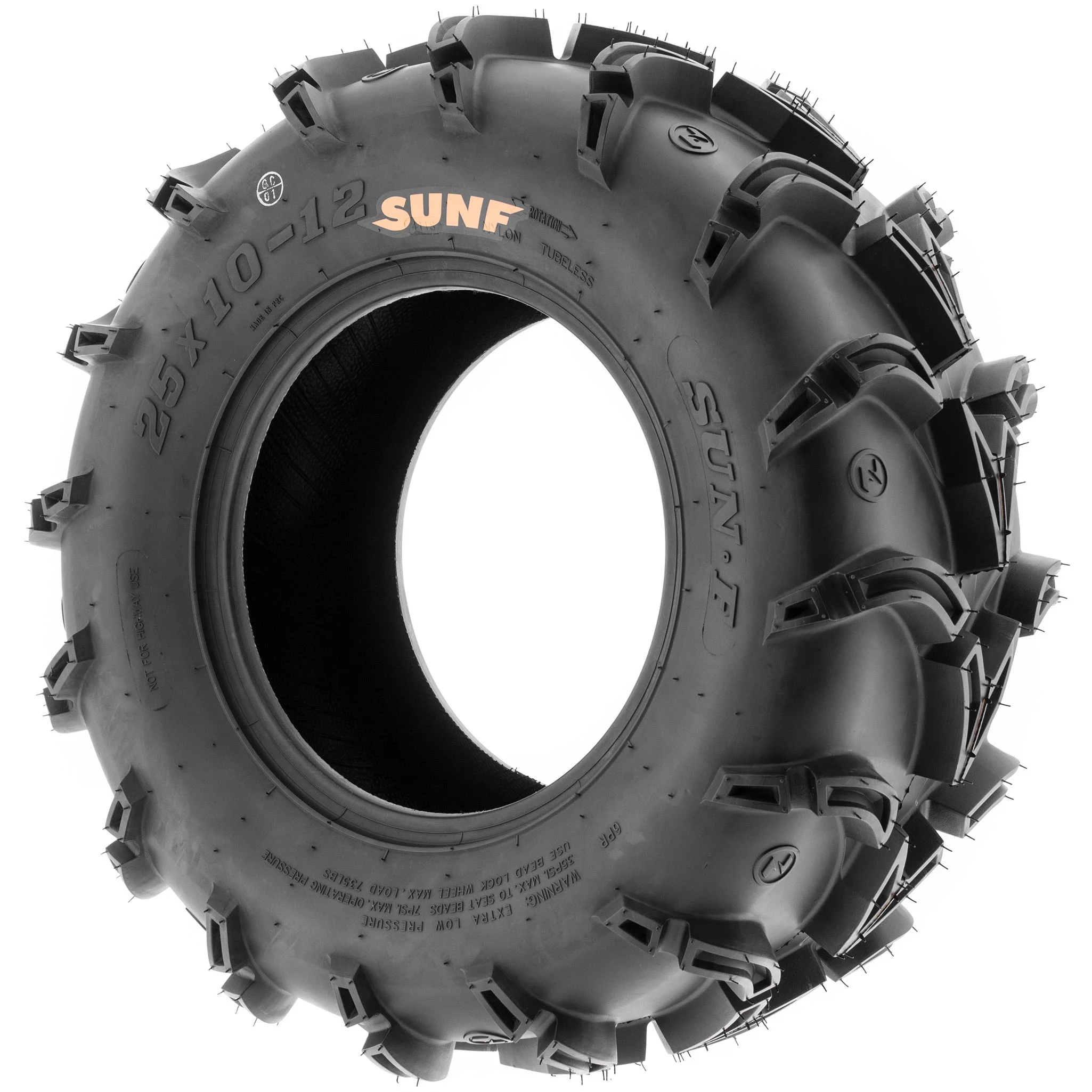 SunF 28x12-12 28x12x12 ATV UTV All Terrain AT Tire 6 PR A050 (Single)
