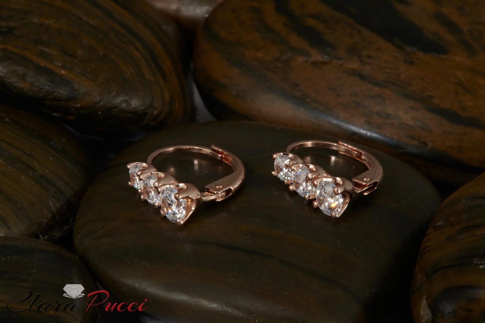 1.06 ct Brilliant Round Cut Drop Dangle Simulated Diamond 18K Rose Gold Earrings Lever Back