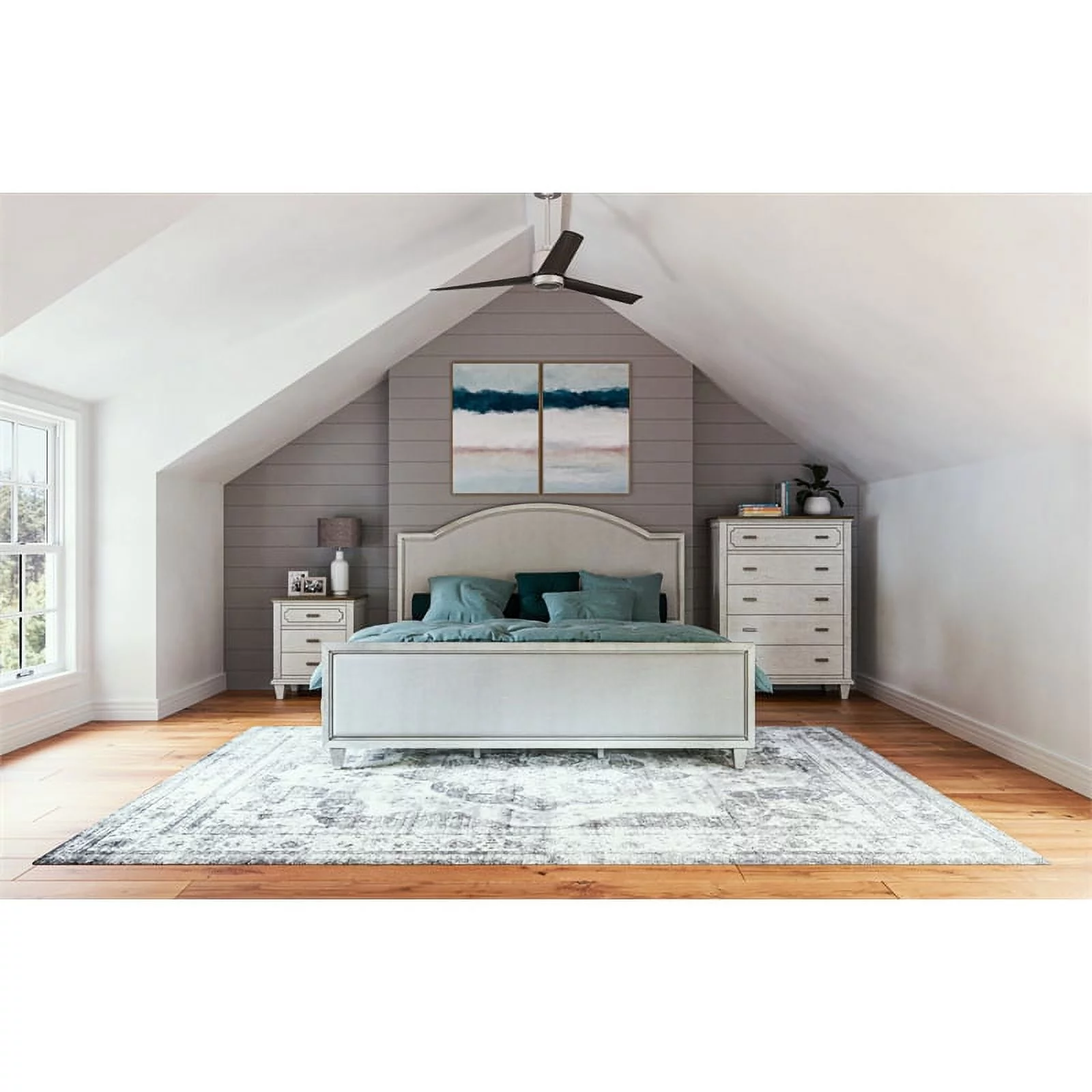 Home Square 3-Piece Set with Drawer Chest & 2 Nightstands with Three Drawers