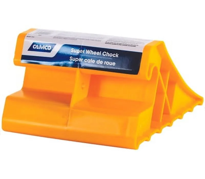 Camco 44492 Wheel Stop Chock, Plastic, Yellow, for: Tires up to 29 in