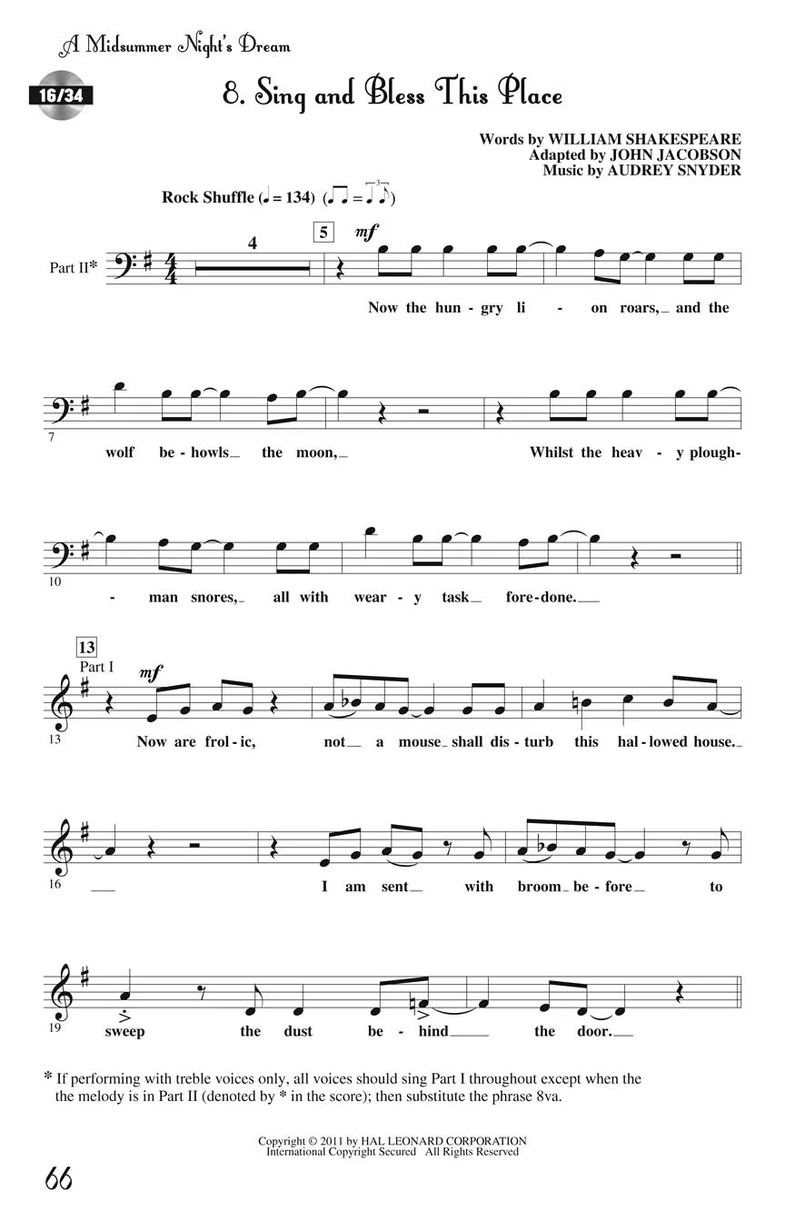 Hal Leonard A Midsummer Night's Dream (Musical Adaptation