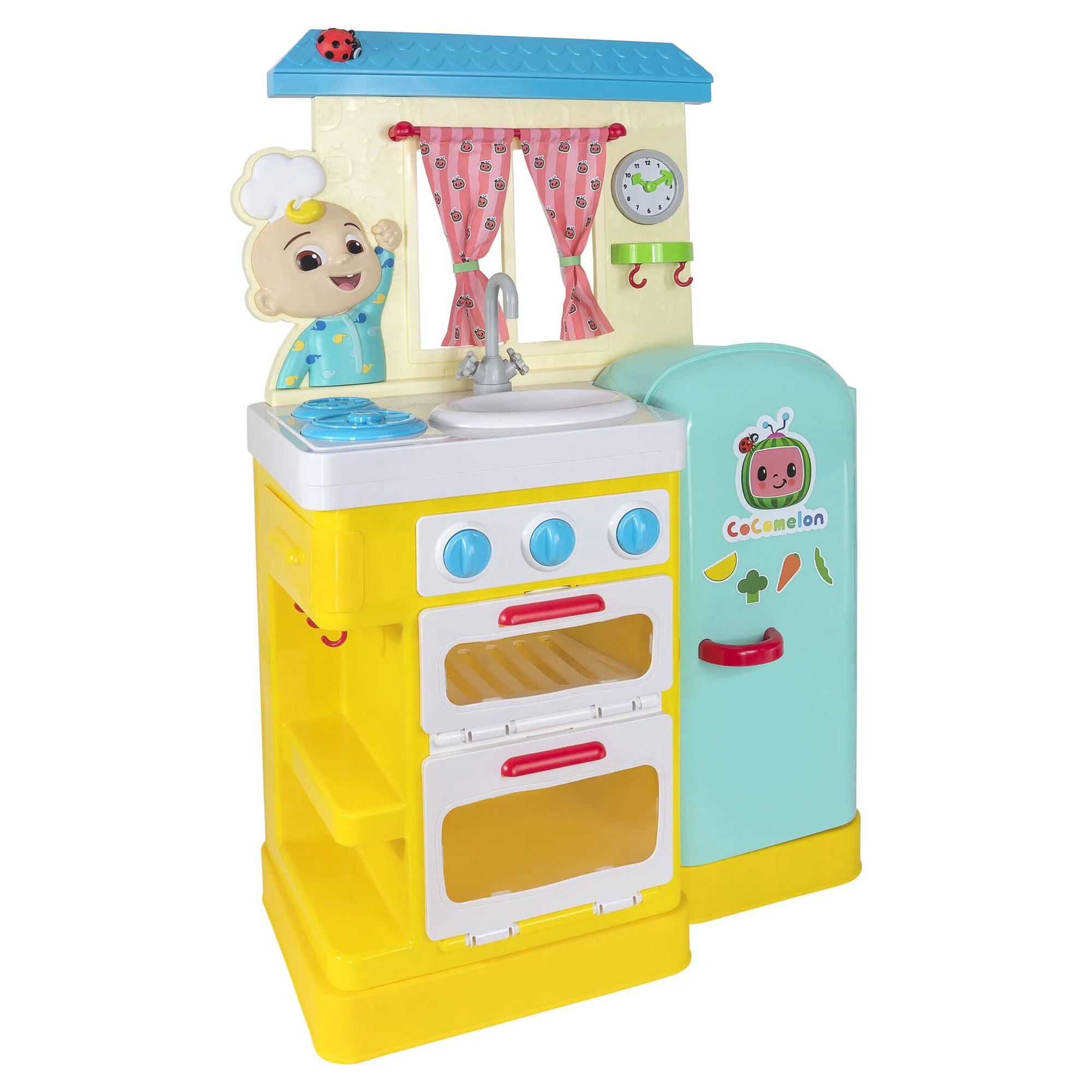 CoComelon 3' Little Kitchen Playset With Lights & Sounds, 19 Pieces