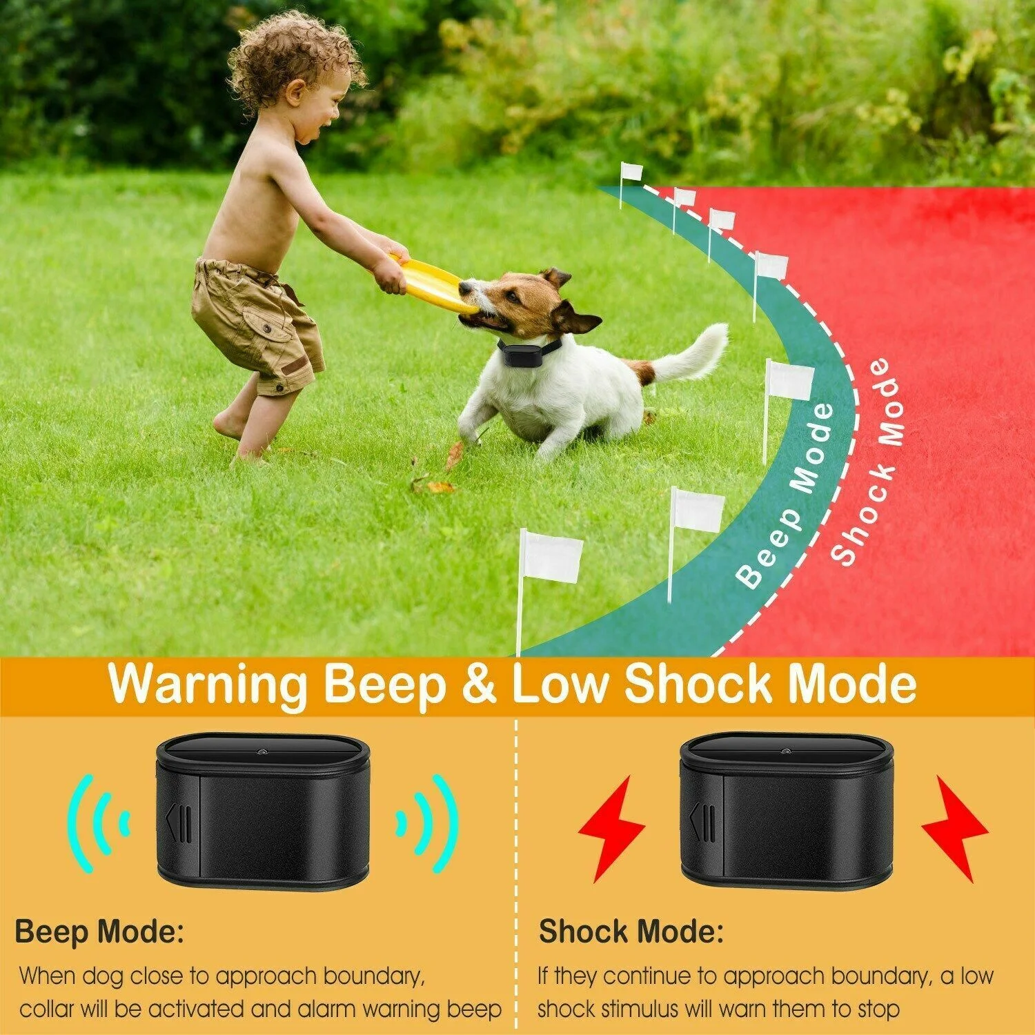 Underground Wireless Electric Dog Fence Pet Containment System Shock Collars US