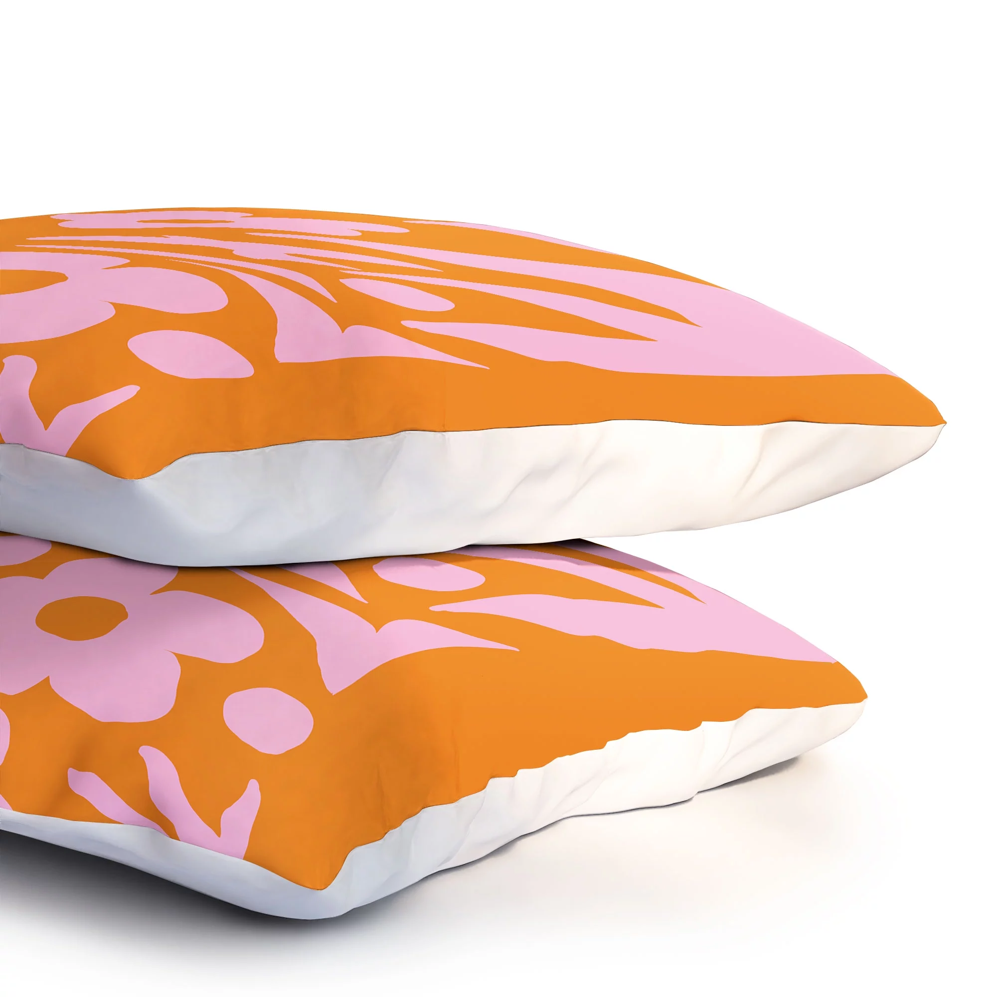 Society6 Grace Palm Lilac Pillow Sham Cotton King Set of 2 Kit