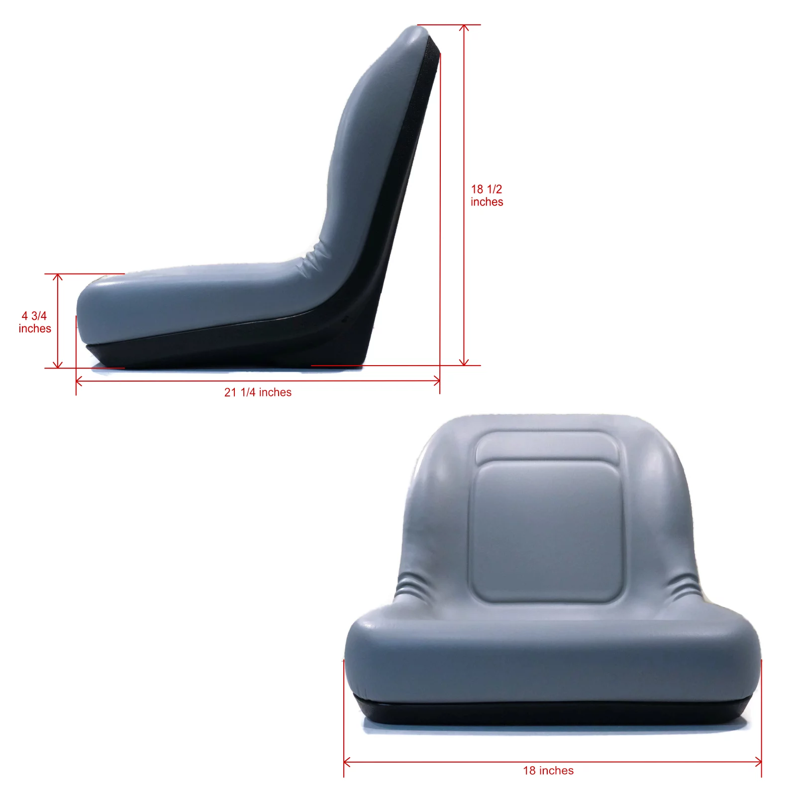 The ROP Shop | Grey High Back Seat John Deere Lawn Mower Models L118 L120 L130 L135 L145
