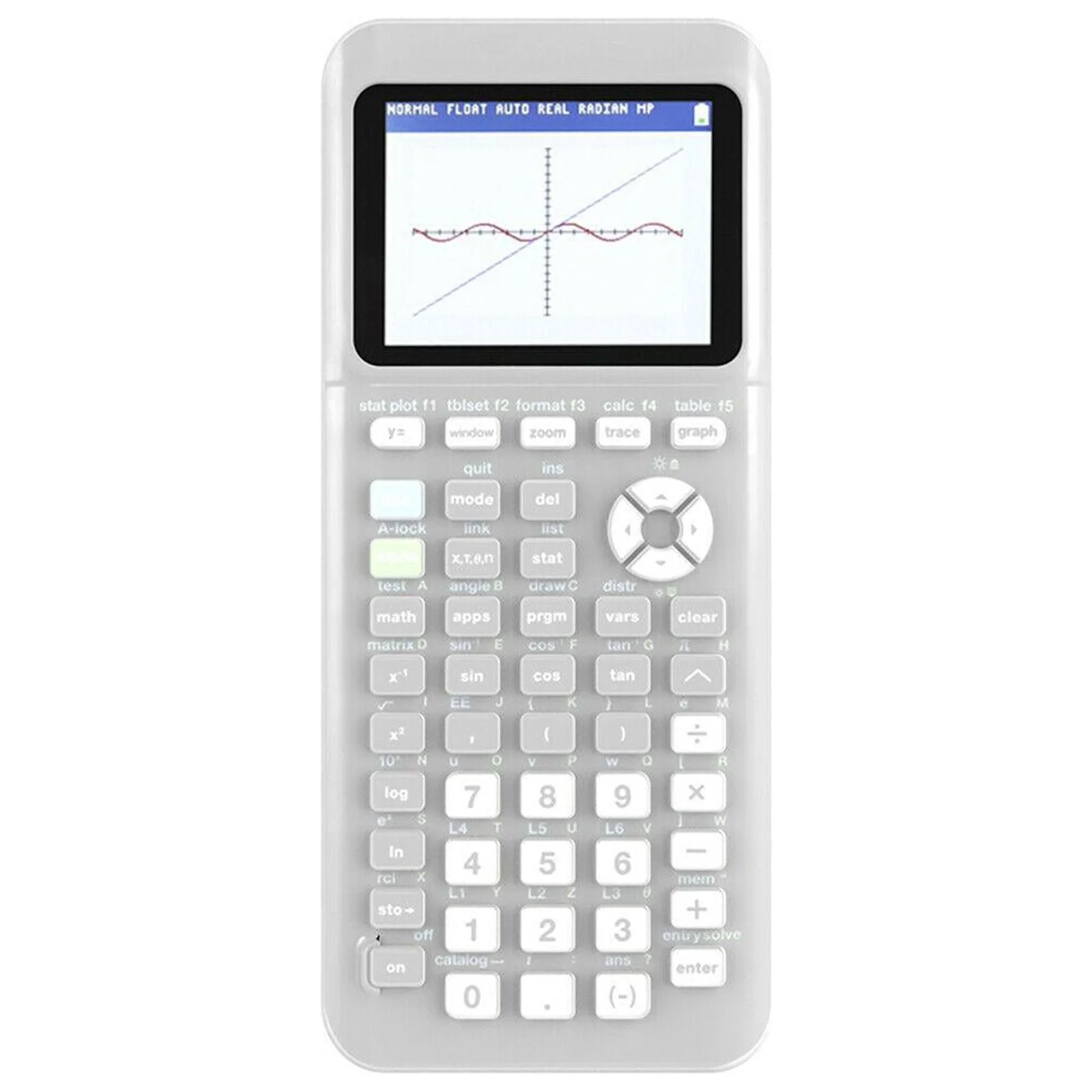 Calculator Slip Protective Case White Drop Resistant Silicone Case for Texas Instruments TI-84 Plus CE Graphing Calculator